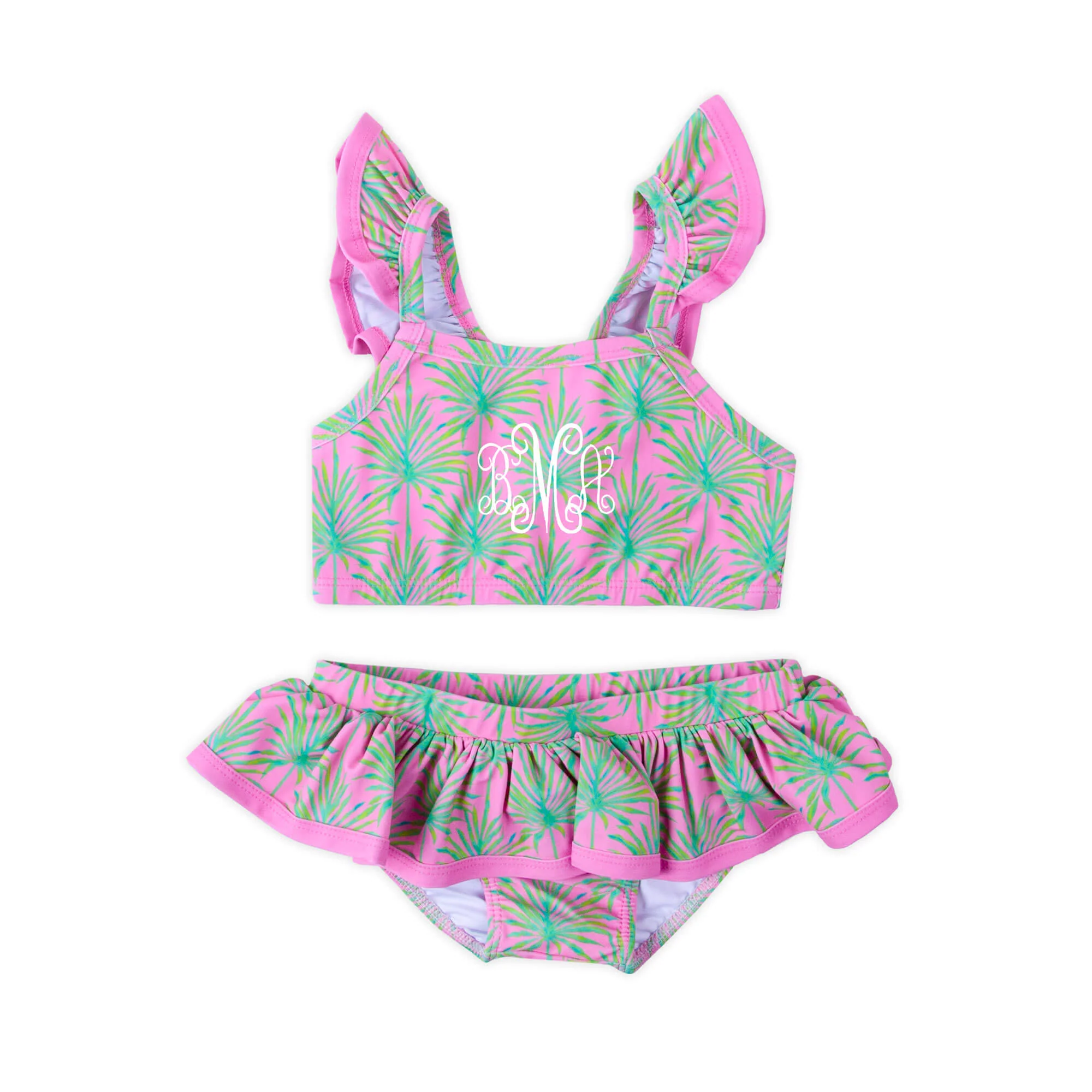 Paradise Palm Pink Two Piece Swimsuit - Image 3