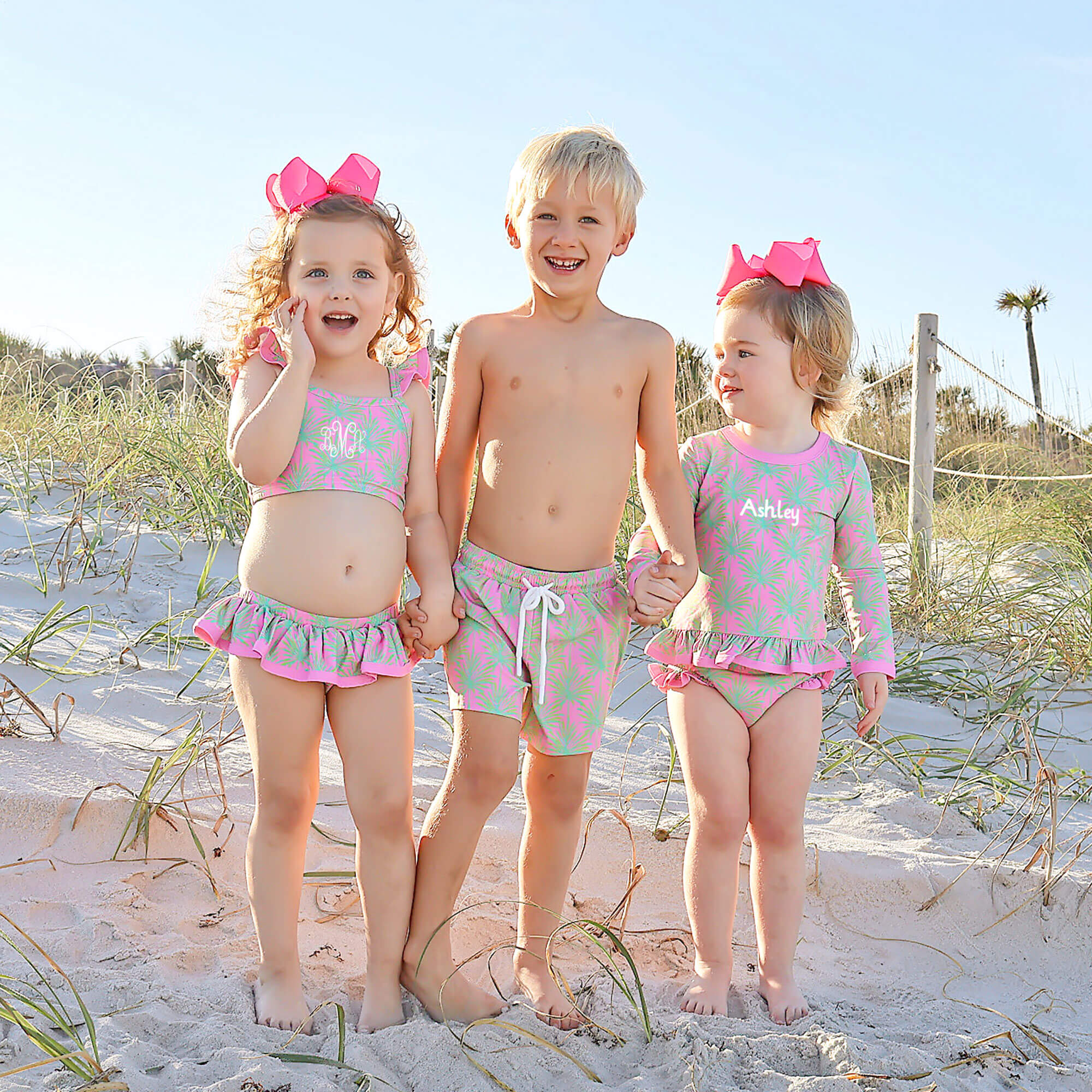 Paradise Palm Pink Two Piece Swimsuit - Image 5