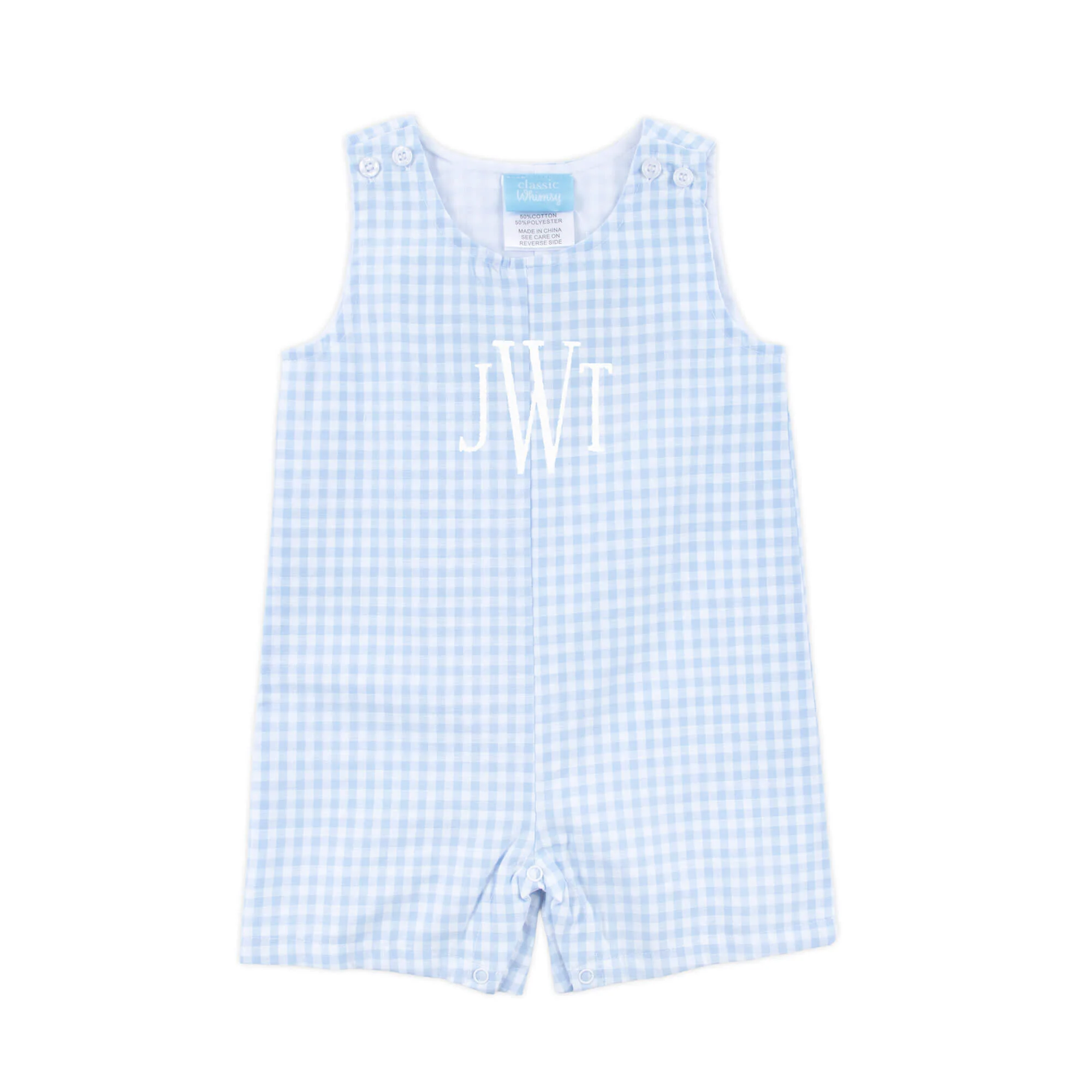 Pastel Blue Gingham Jon Jon - Image 2