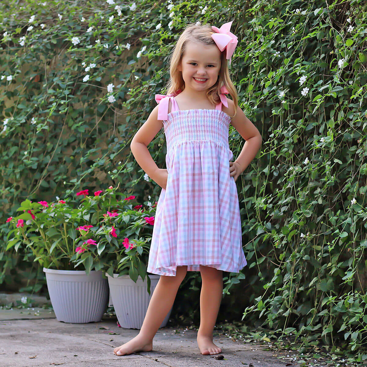 Pastel Check Aurora Dress - Image 3