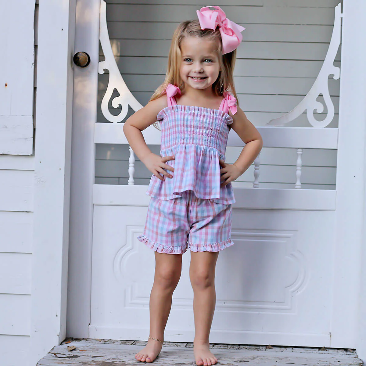 Pastel Check Aurora Short Set - Image 4