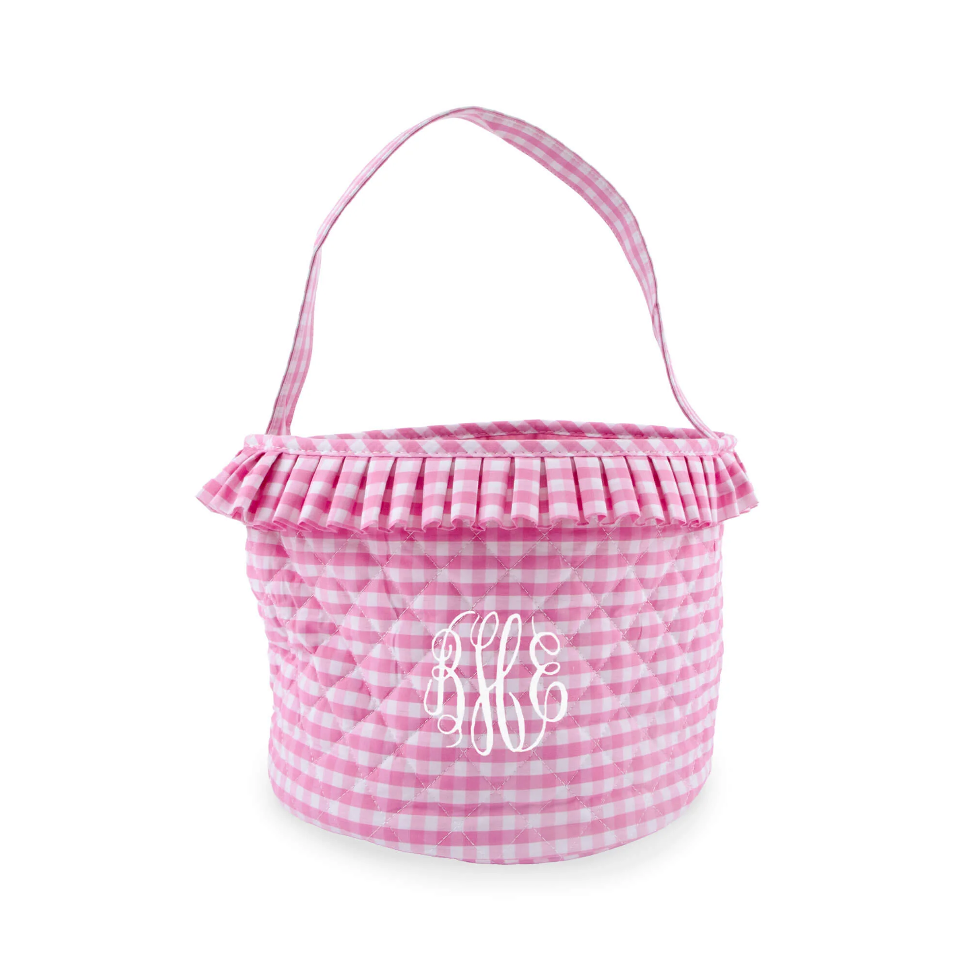 Gingham Quilted Easter Basket - Image 3