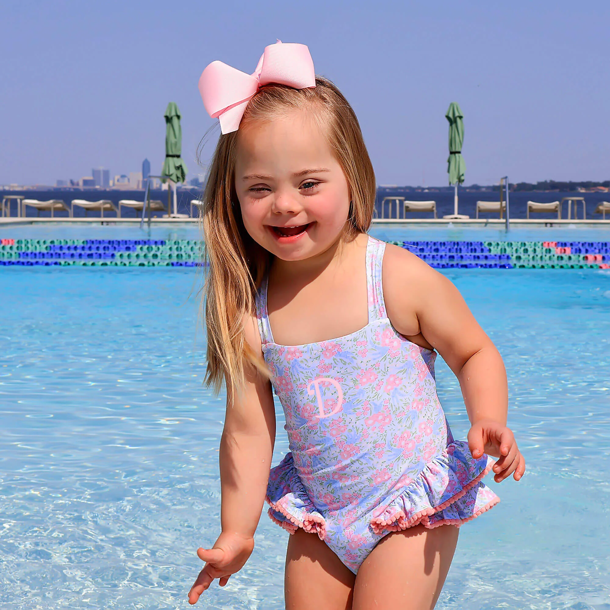 Vintage Garden Blue One Piece Swimsuit - Image 5