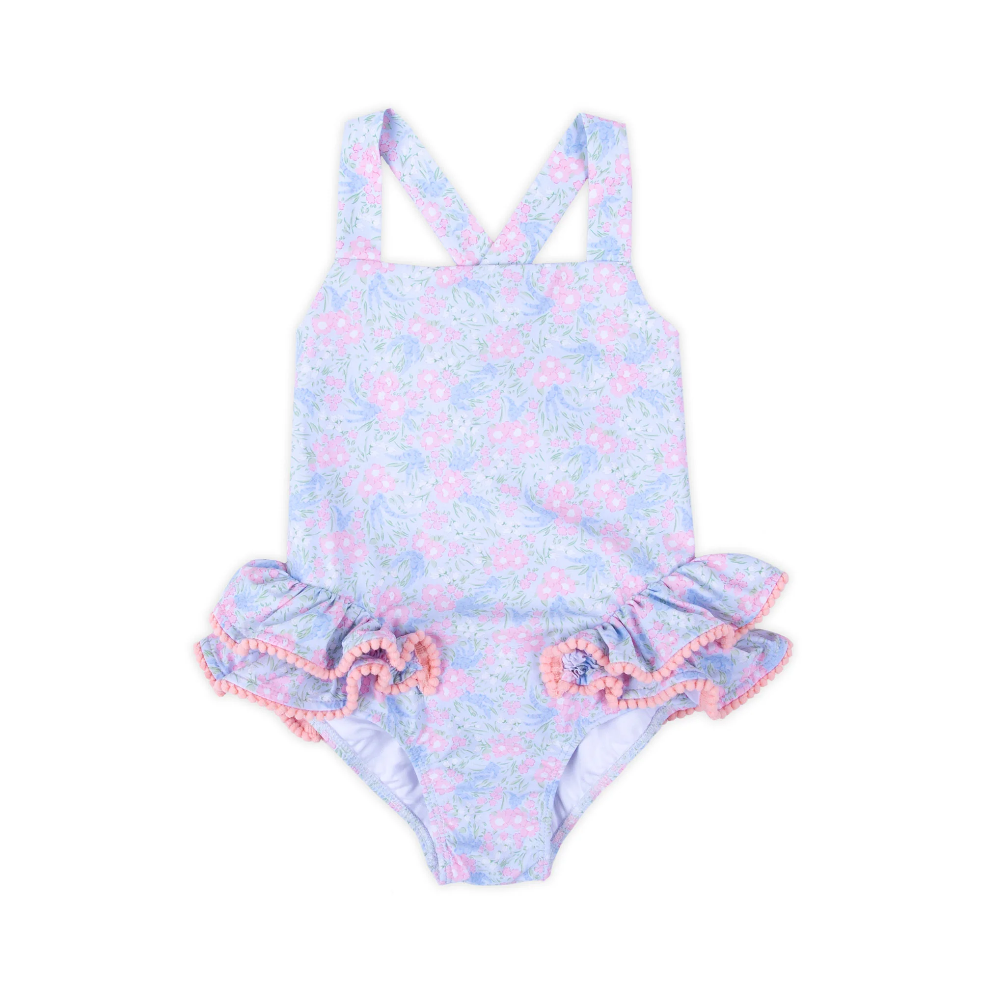 Vintage Garden Blue One Piece Swimsuit - Image 6