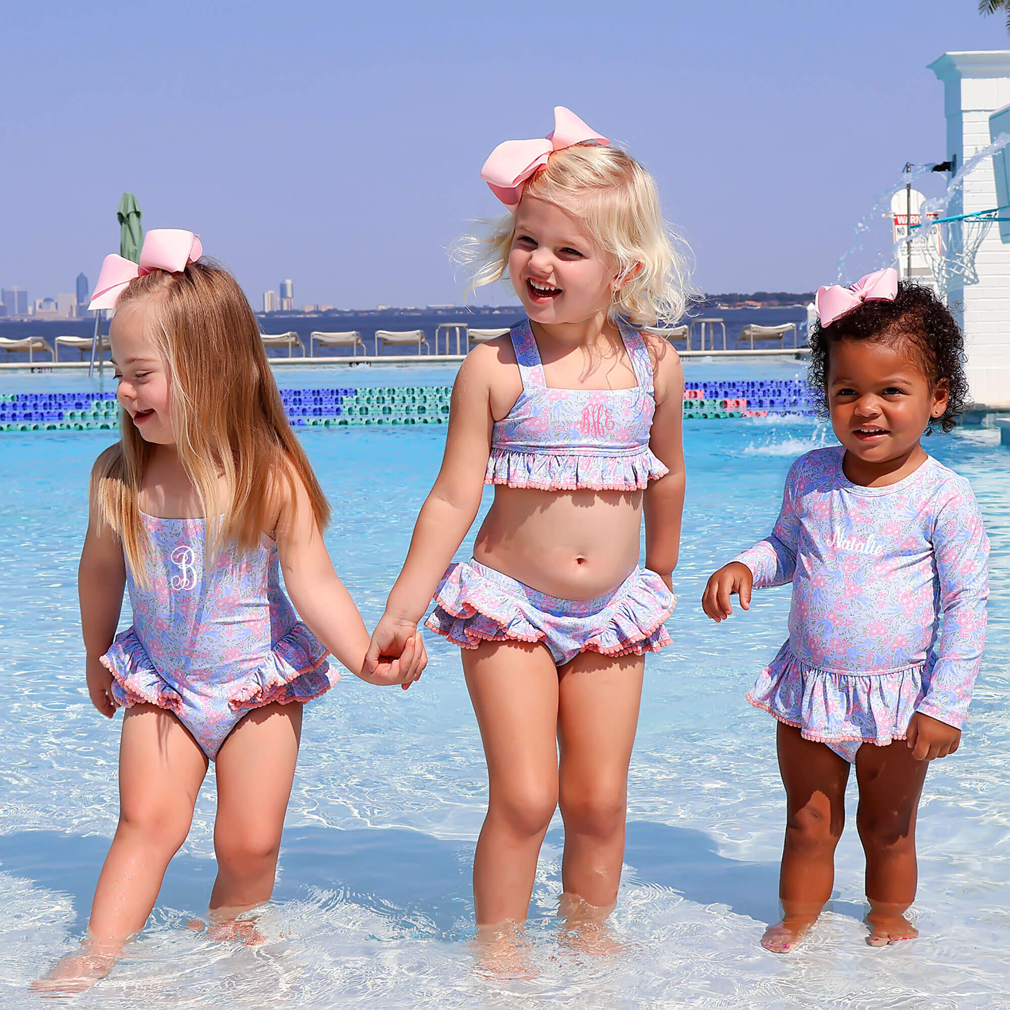 Vintage Garden Blue One Piece Swimsuit - Image 7