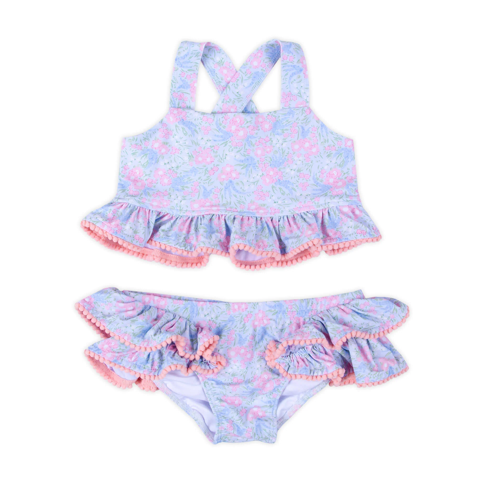 Vintage Garden Blue Two Piece Swimsuit - Image 4