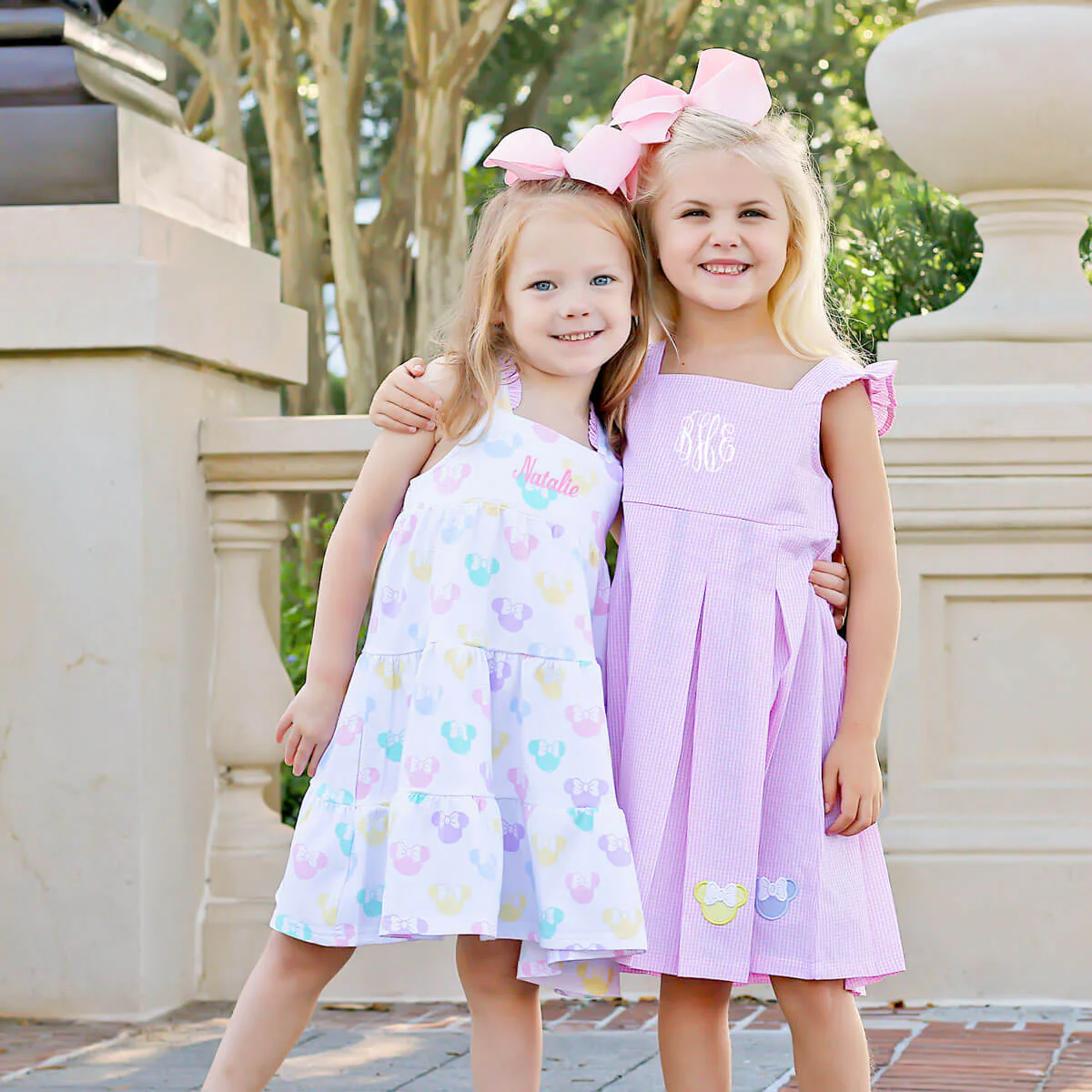 Pastel Mouse Ears Pink Gingham Chloe Dress - Image 4