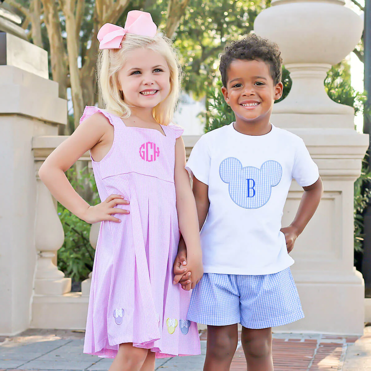 Pastel Mouse Ears Pink Gingham Chloe Dress - Image 6