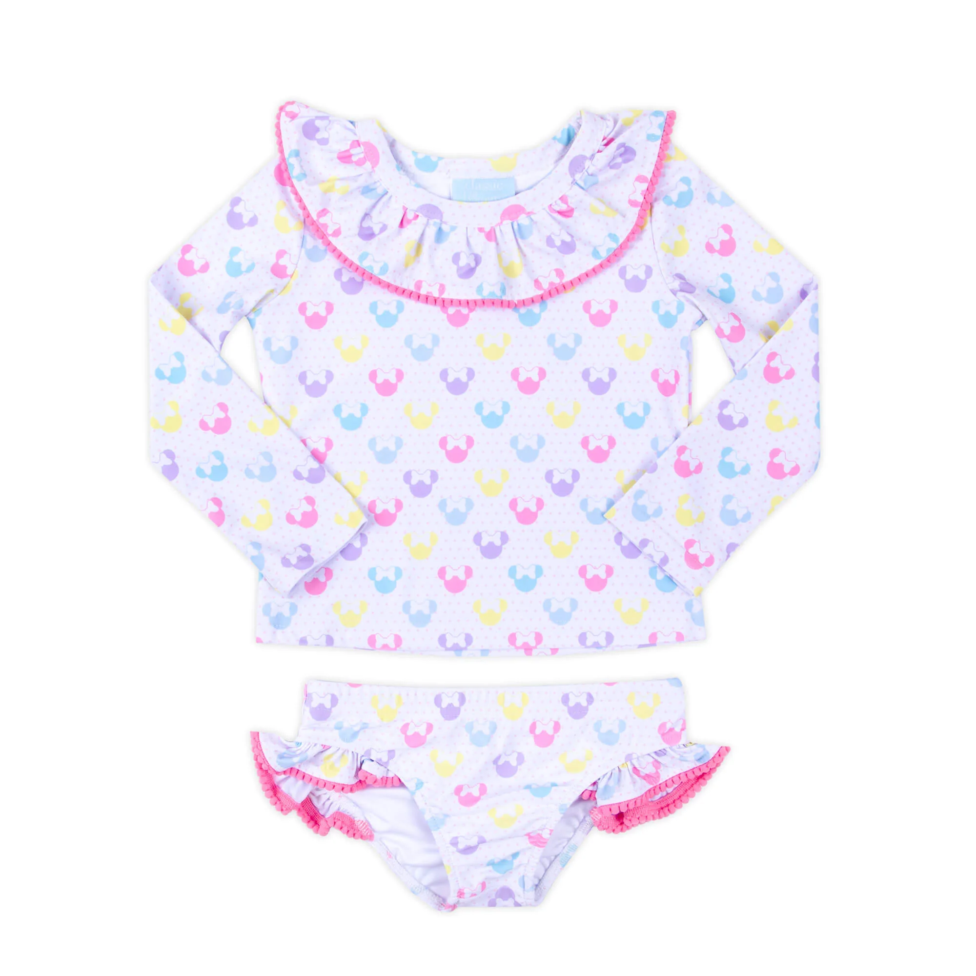 Pastel Mouse Ears Print Rash Guard Set - Image 4
