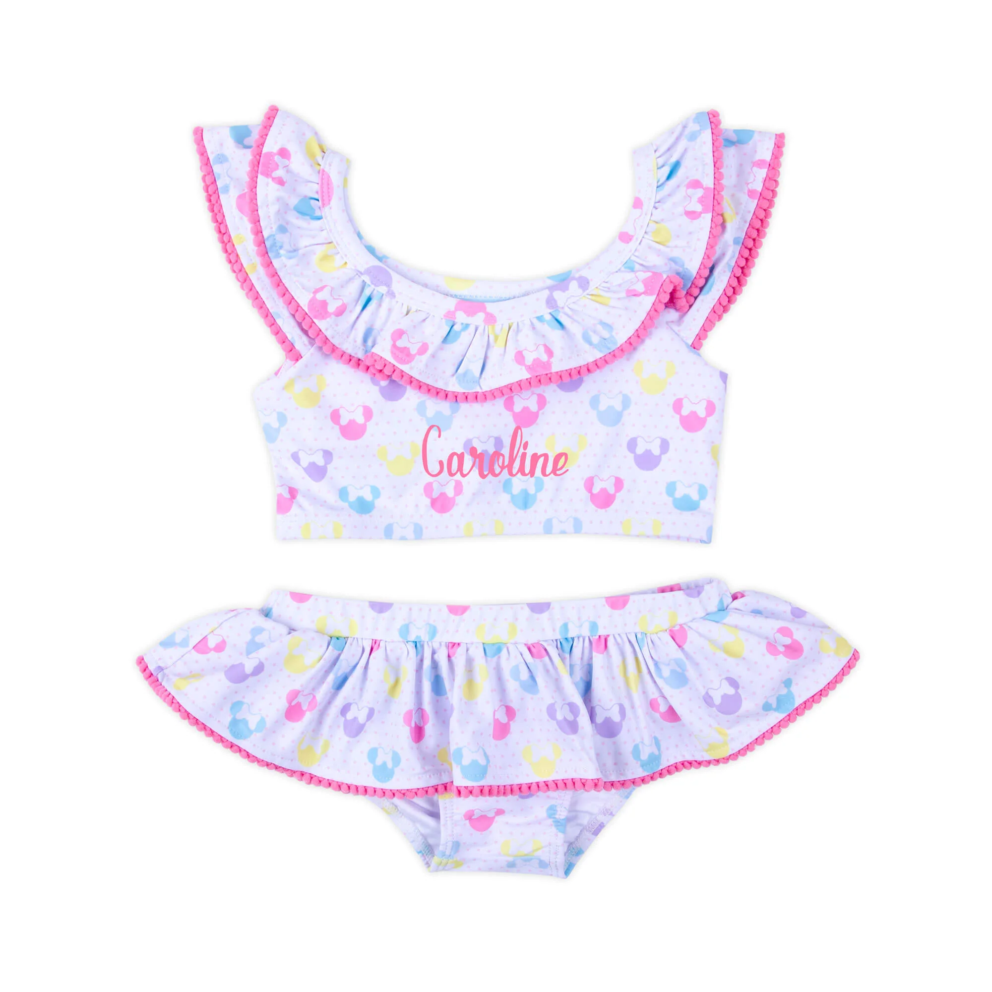 Pastel Mouse Ears Print Two Piece Swimsuit - Image 2