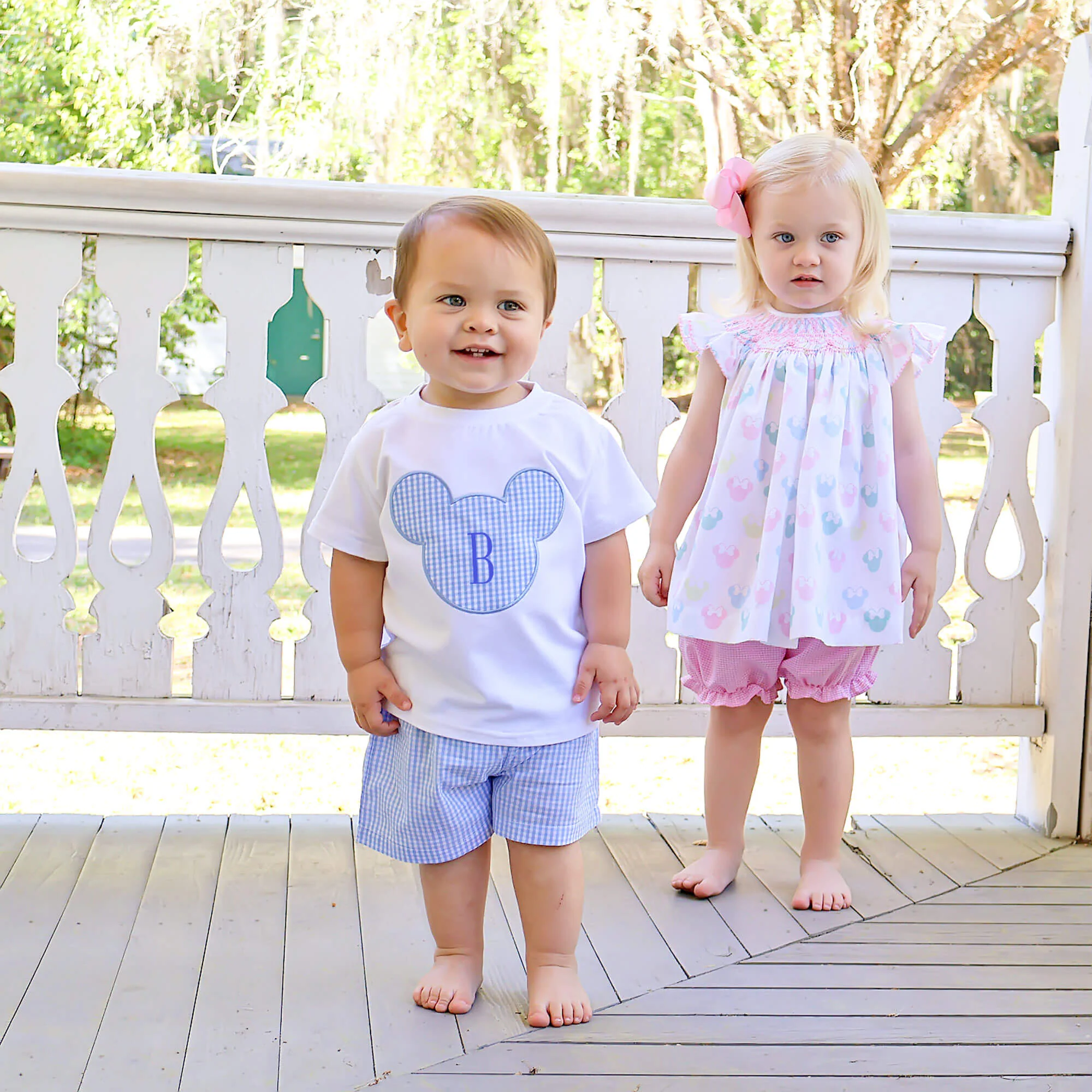 Pastel Mouse Ears Smocked Bloomer Set - Image 6