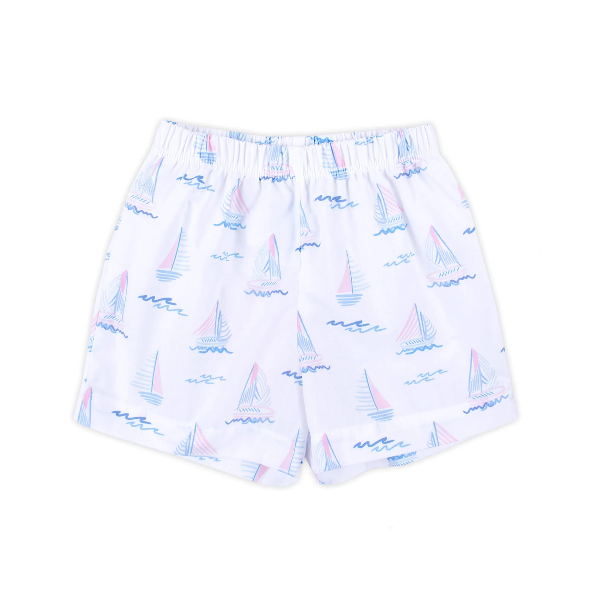 Pastel Sailboat Blue Shorts - Image 4