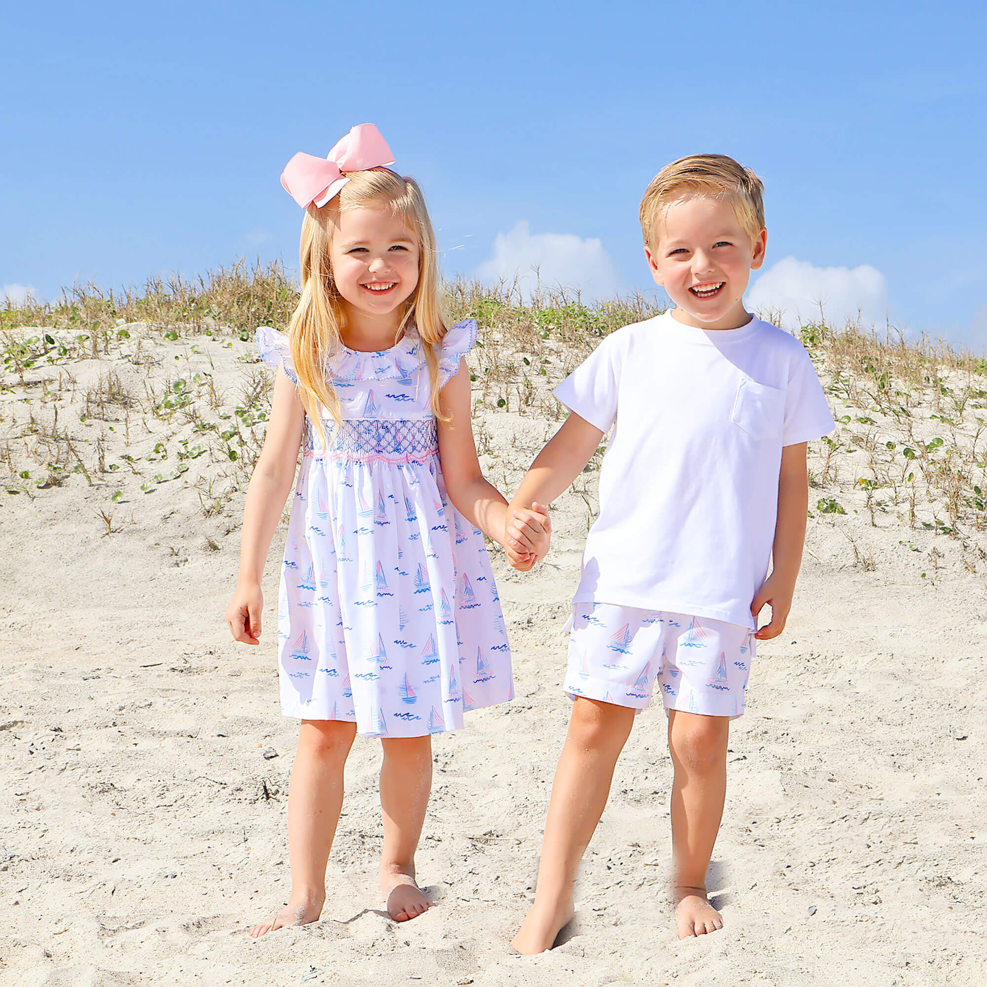 Pastel Sailboat Blue Shorts - Image 5