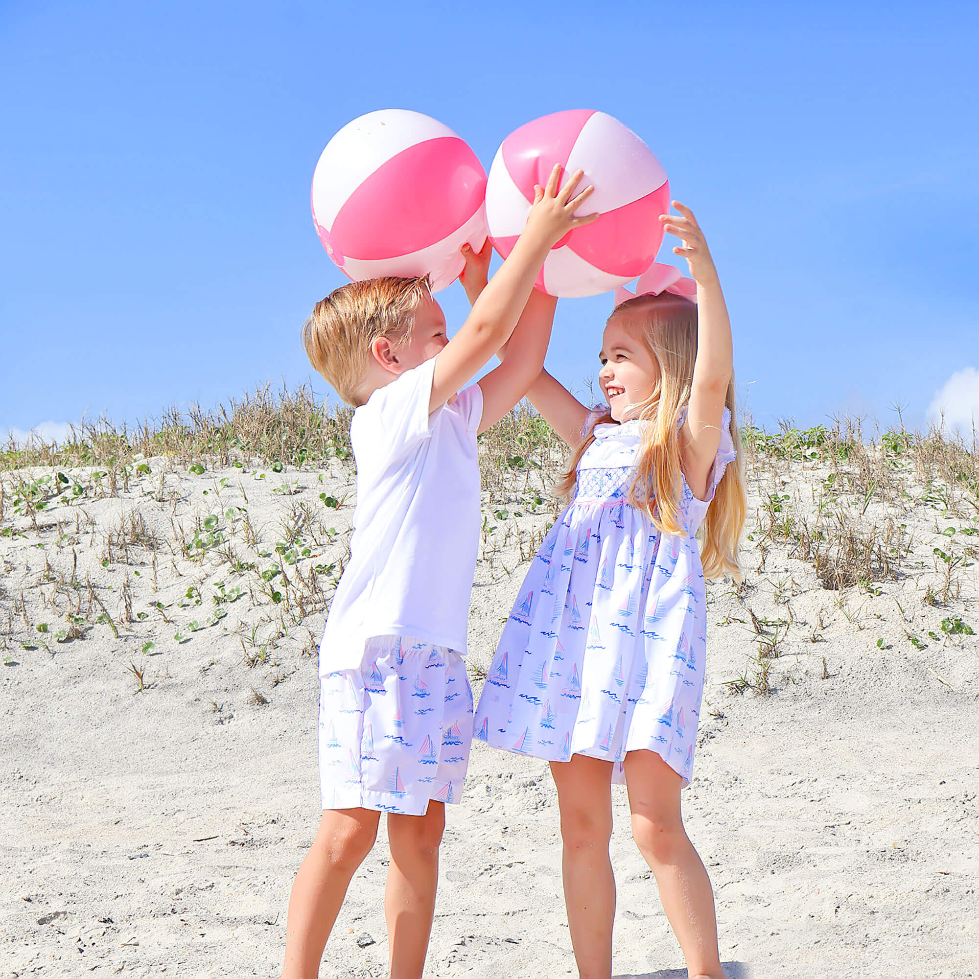 Pastel Sailboat Blue Shorts - Image 6