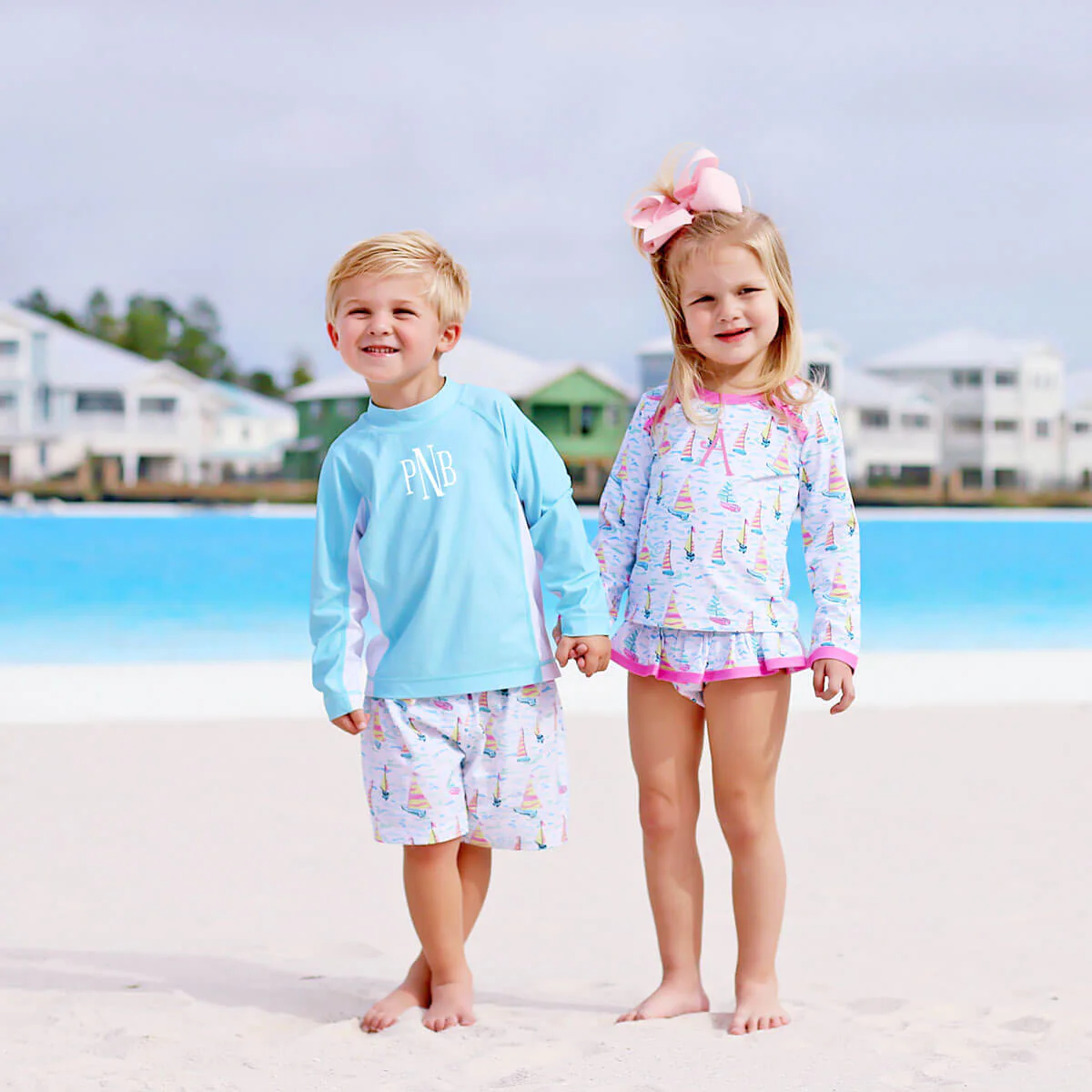 Kauai Sailboat Rash Guard Set - Image 4