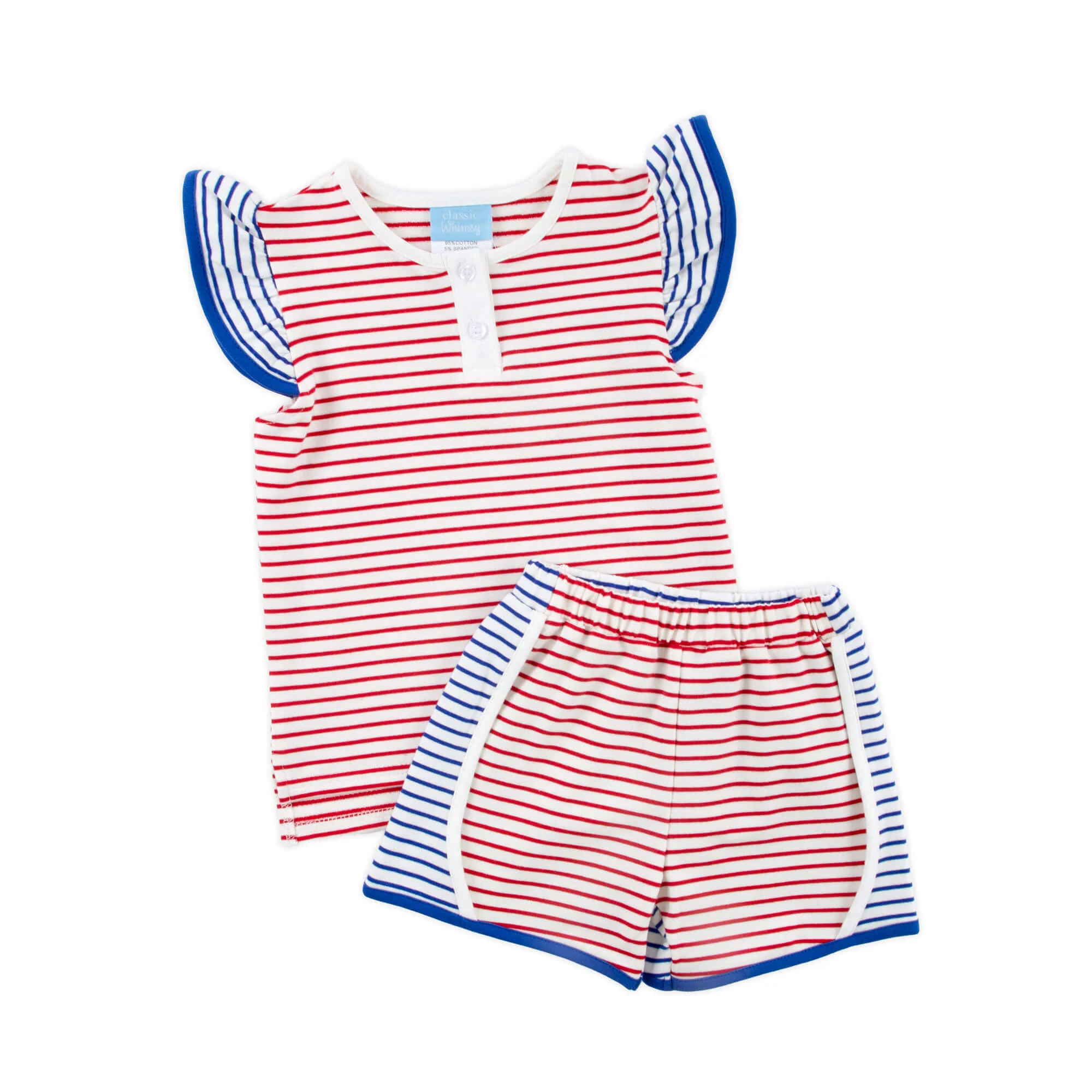Patriotic Colorblock Jade Short Set - Image 4