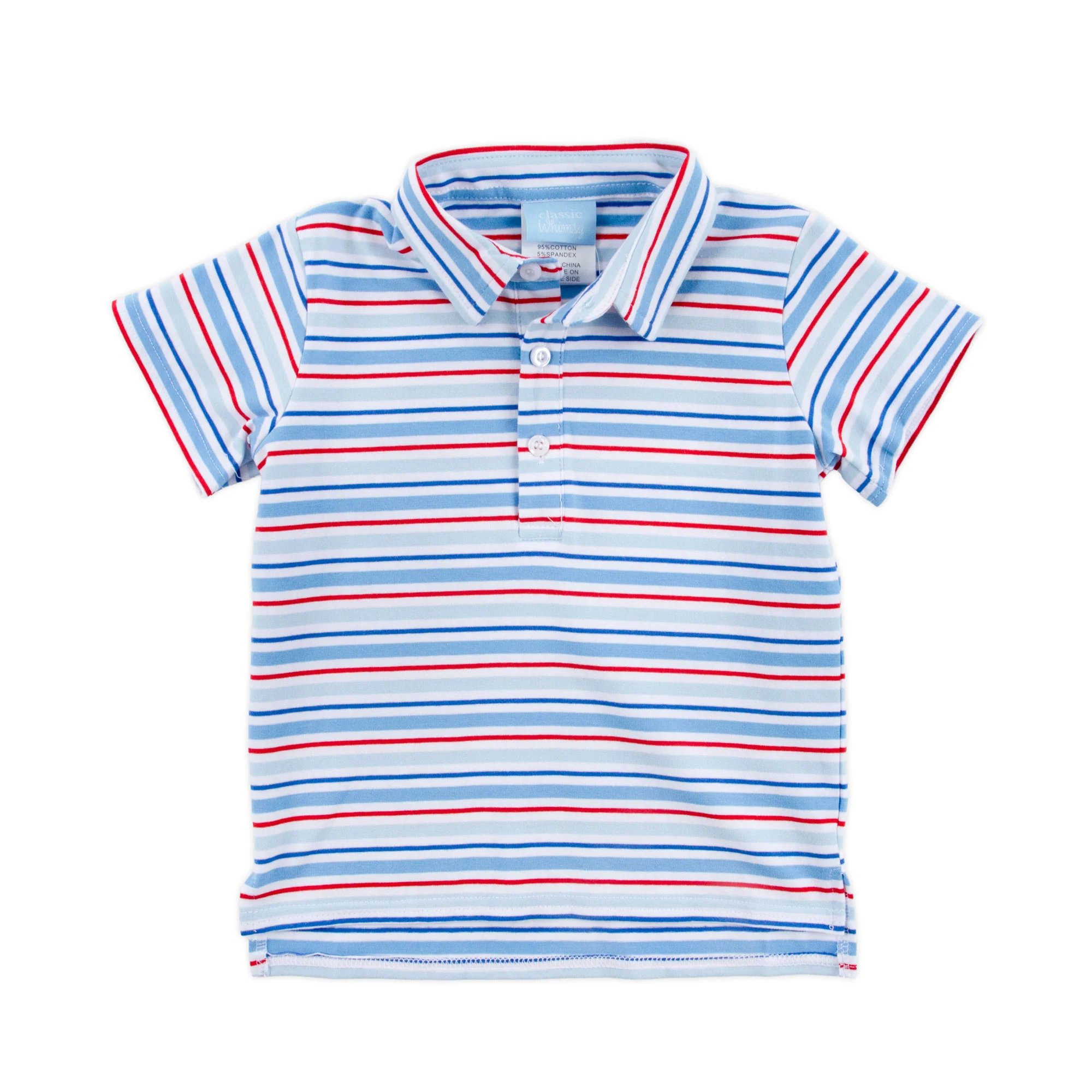 Patriotic Play Red & Blue Stripe Polo - Image 3