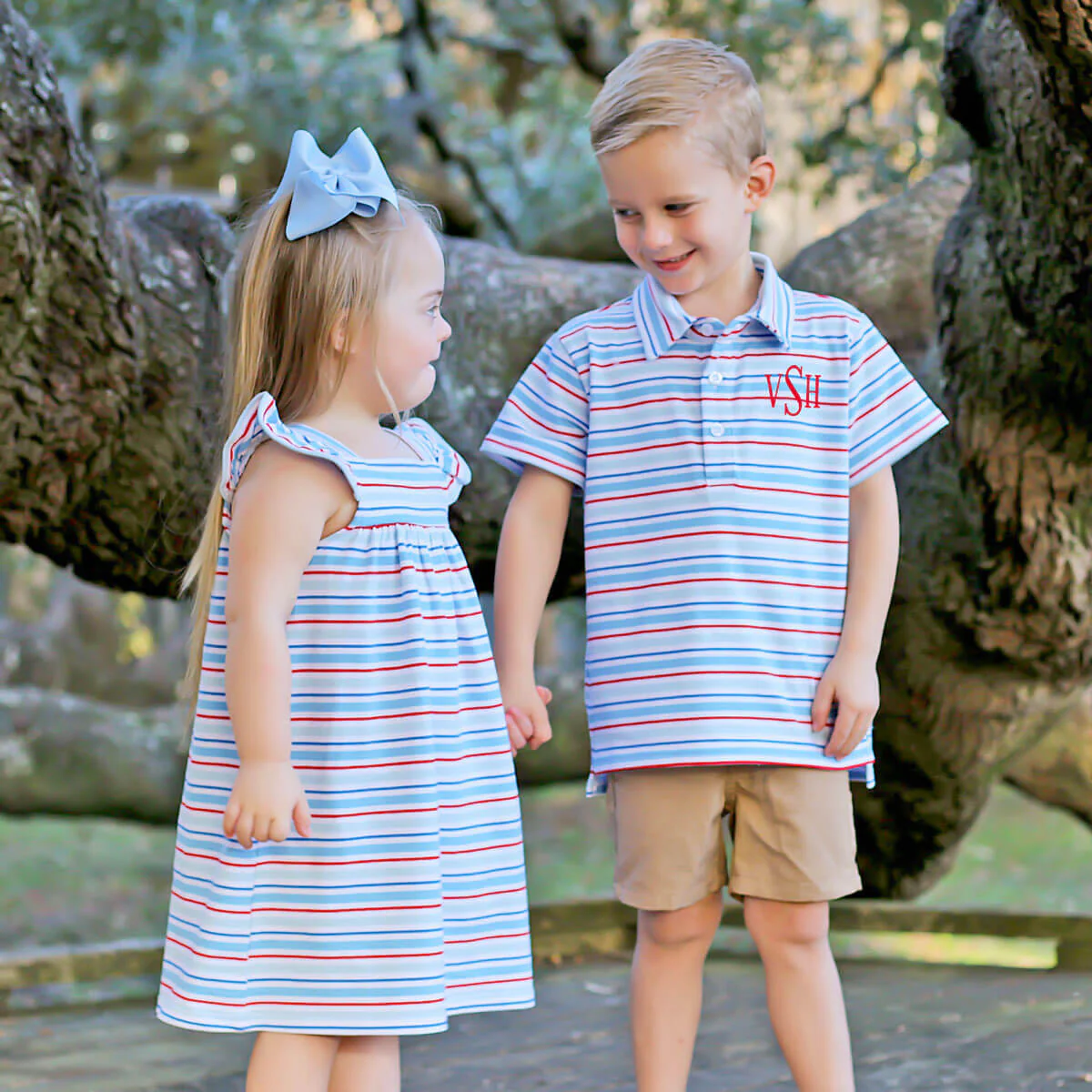 Patriotic Play Red & Blue Stripe Polo - Image 4