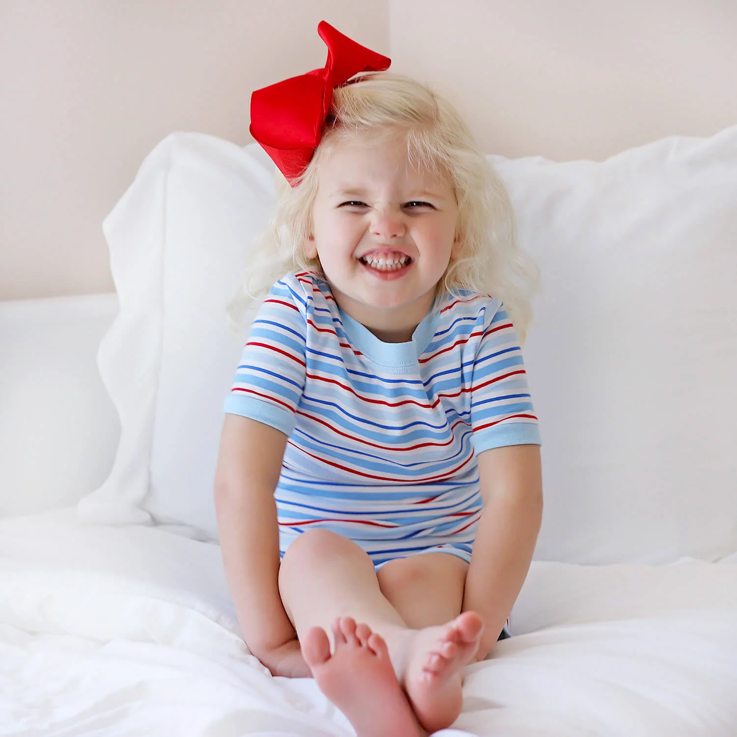 Patriotic Play Red & Blue Stripe Short Pajamas - Image 11