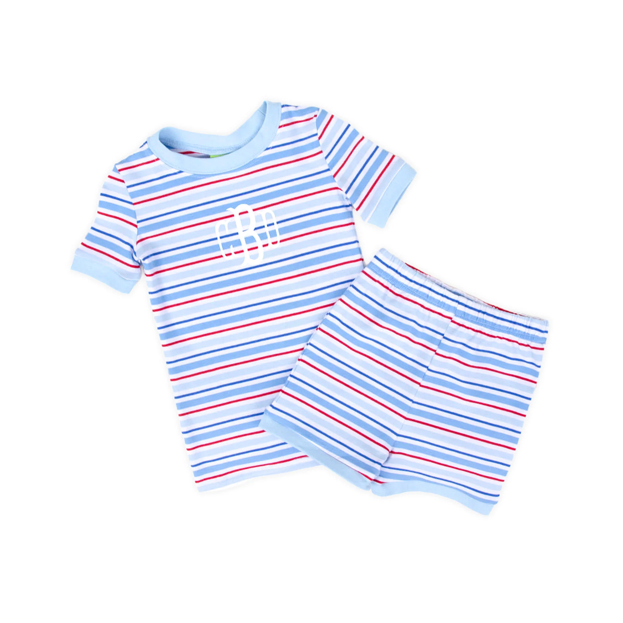 Patriotic Play Red & Blue Stripe Short Pajamas - Image 2
