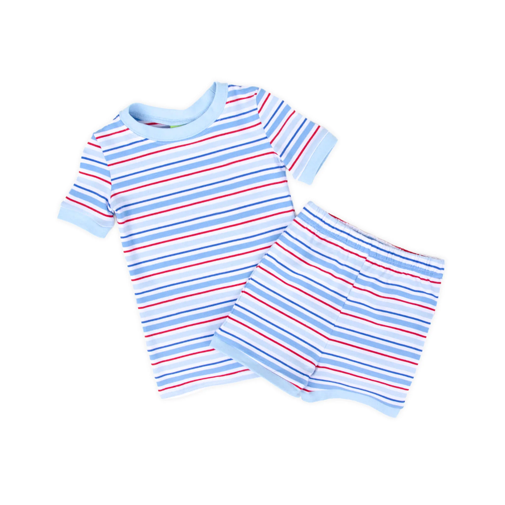 Patriotic Play Red & Blue Stripe Short Pajamas - Image 7