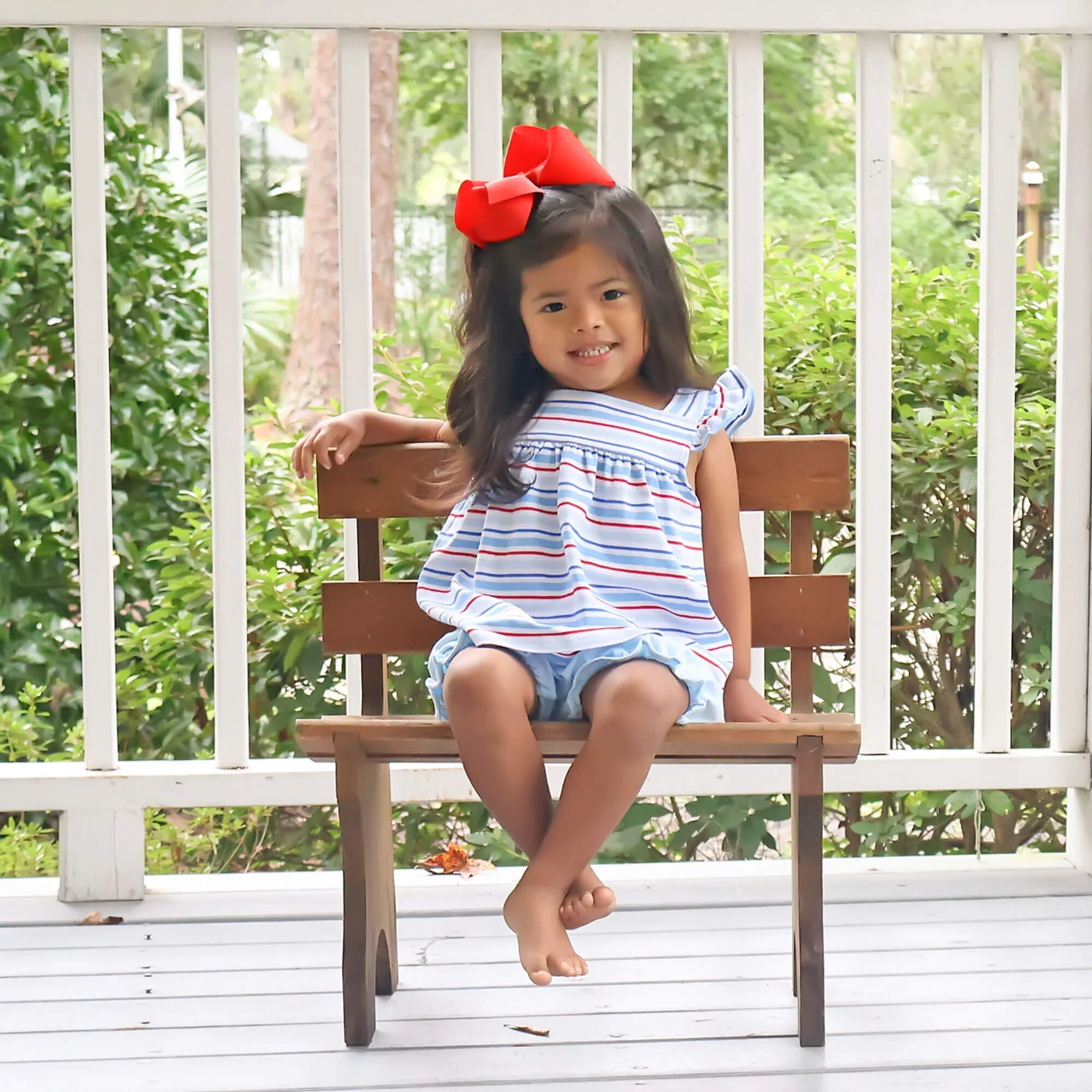 Patriotic Play Red & Blue Stripe Amy Bloomer Set - Image 3