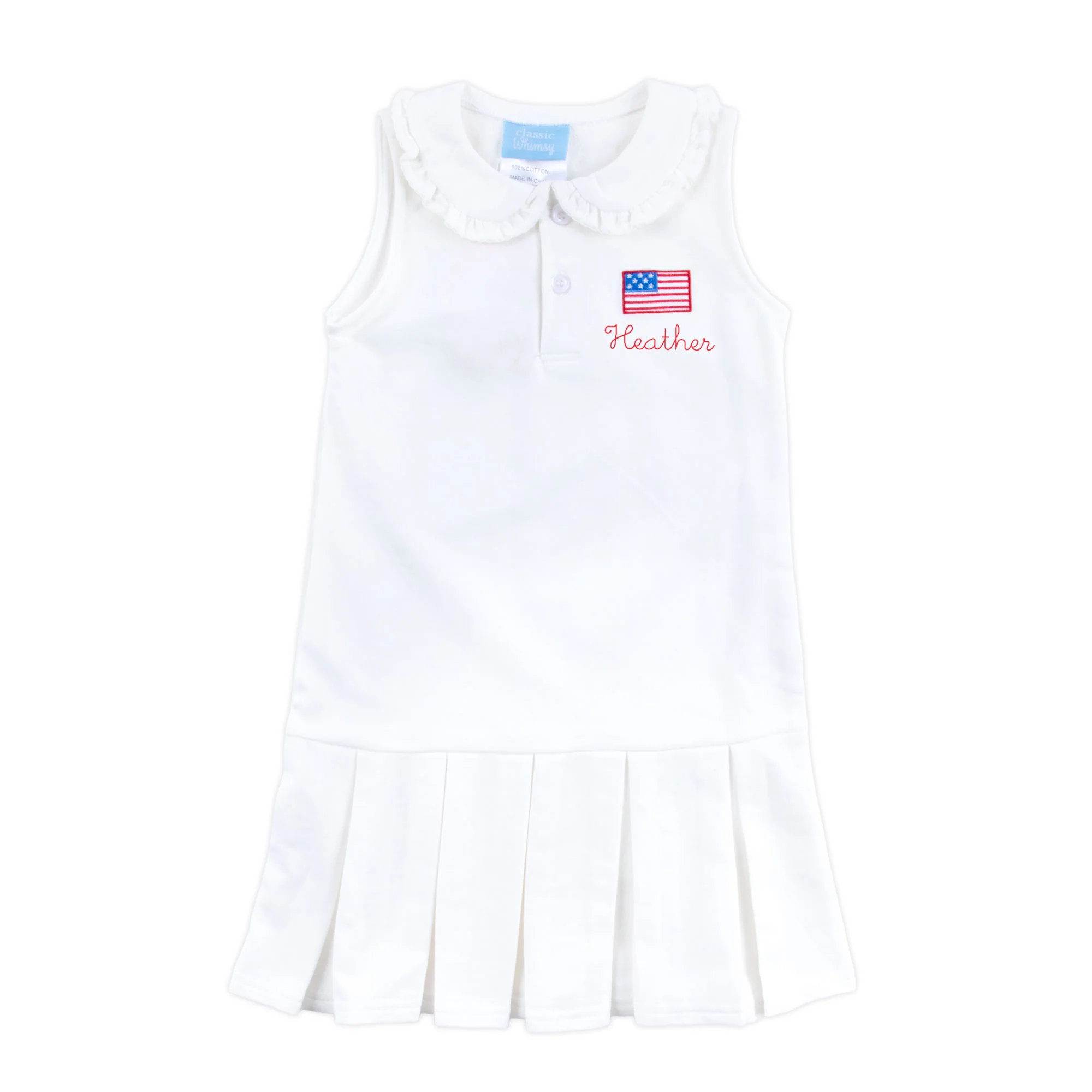 Patriotic Spirit White Terry Ruth Dress - Image 2