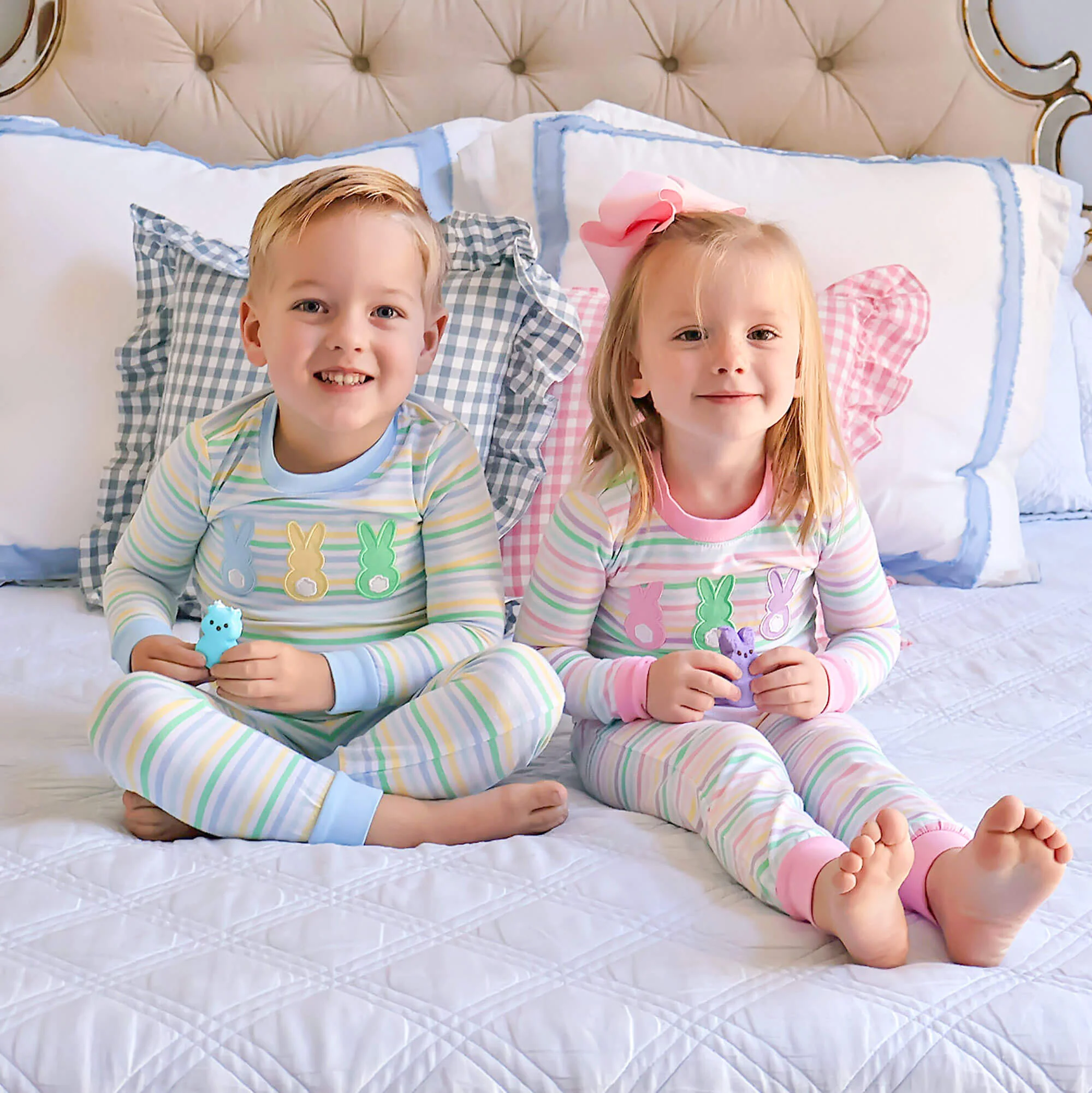 Peeps Pastel Blue Stripe Pajamas - Image 5
