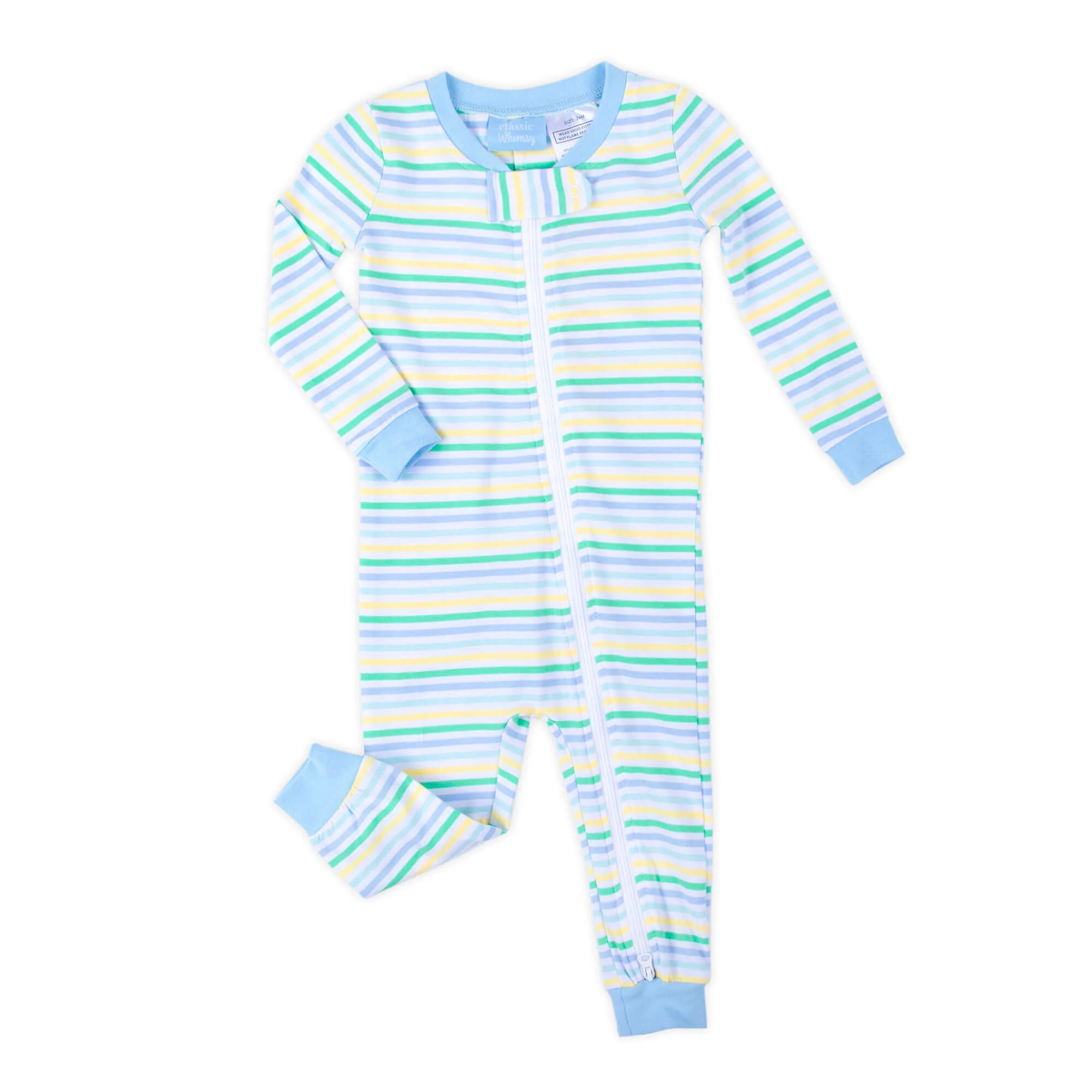 Peeps Pastel Blue Stripe Zip Sleeper - Image 3