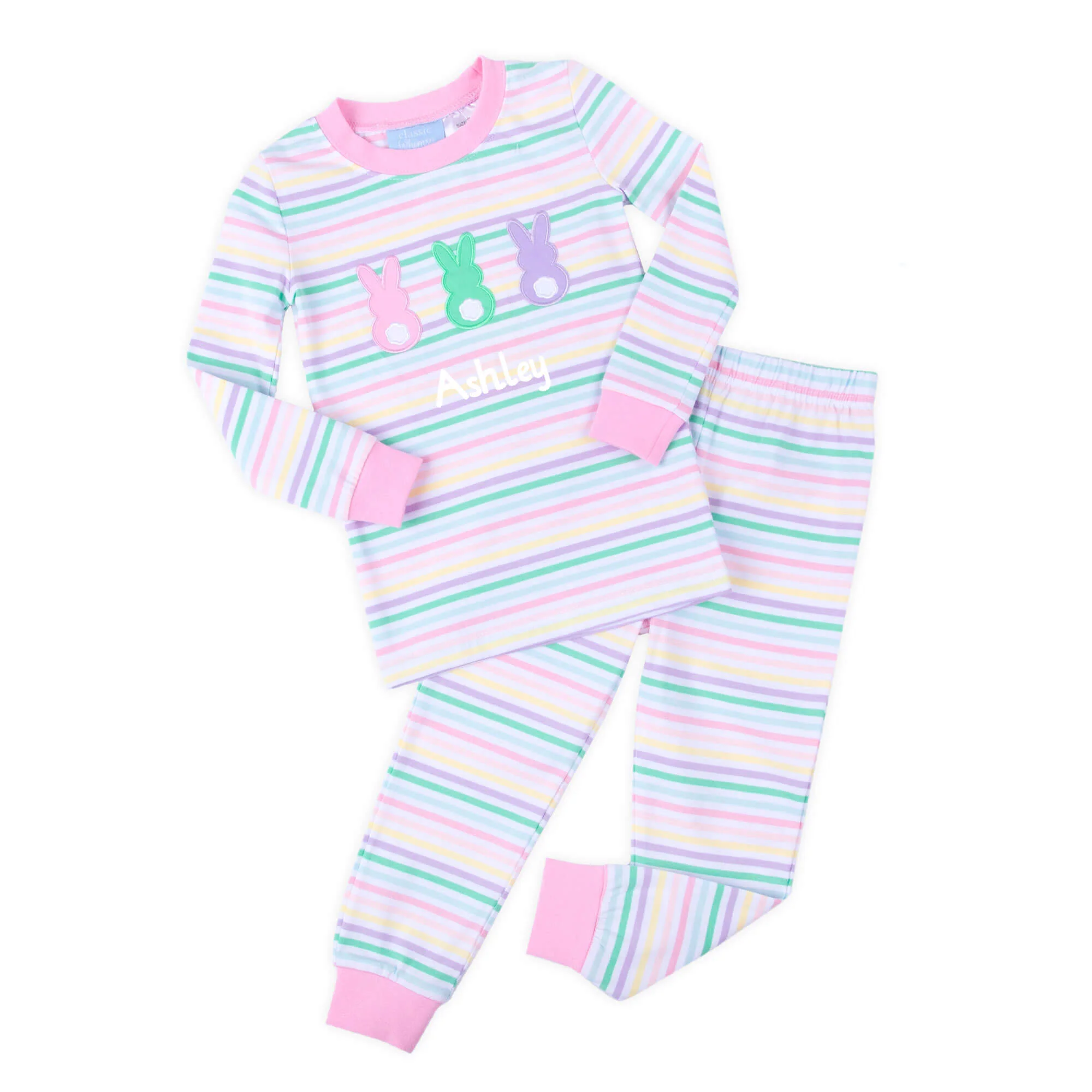 Peeps Pastel Pink Stripe Pajamas - Image 2