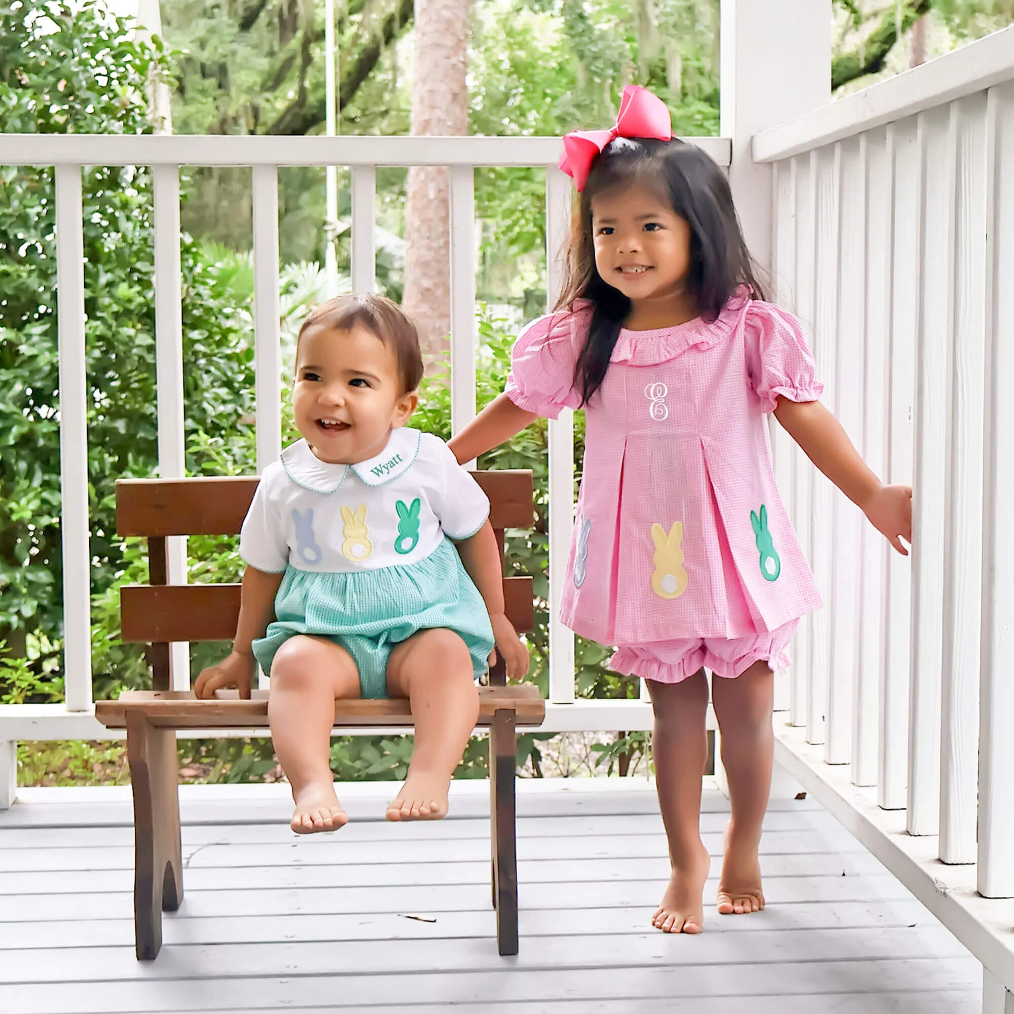Peeps Pink Gingham Chloe Bloomer Set - Image 3