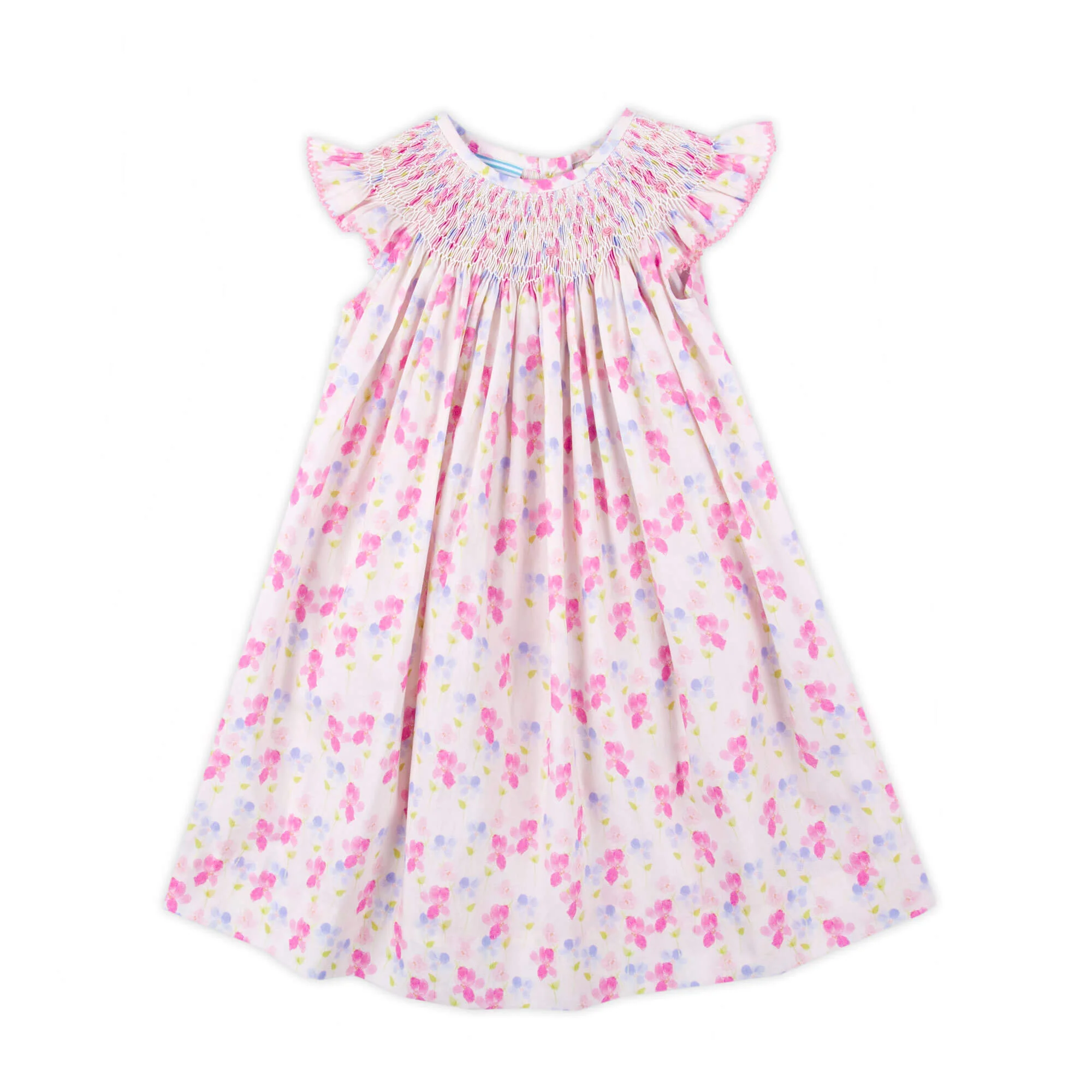 Petal Paradise Smocked Angel Sleeve Dress - Image 2