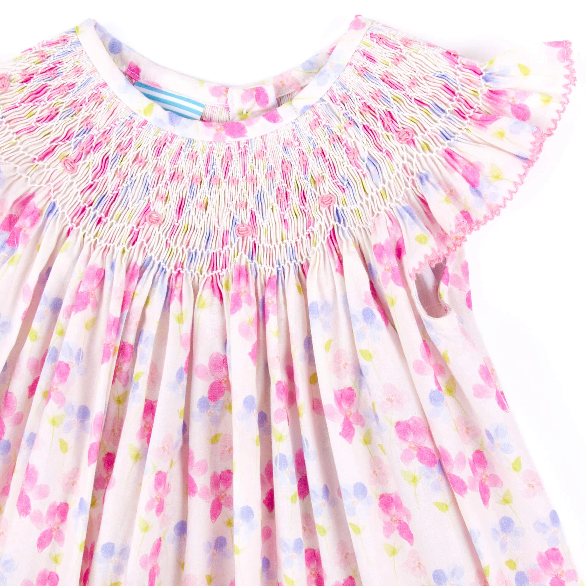 Petal Paradise Smocked Angel Sleeve Dress - Image 3