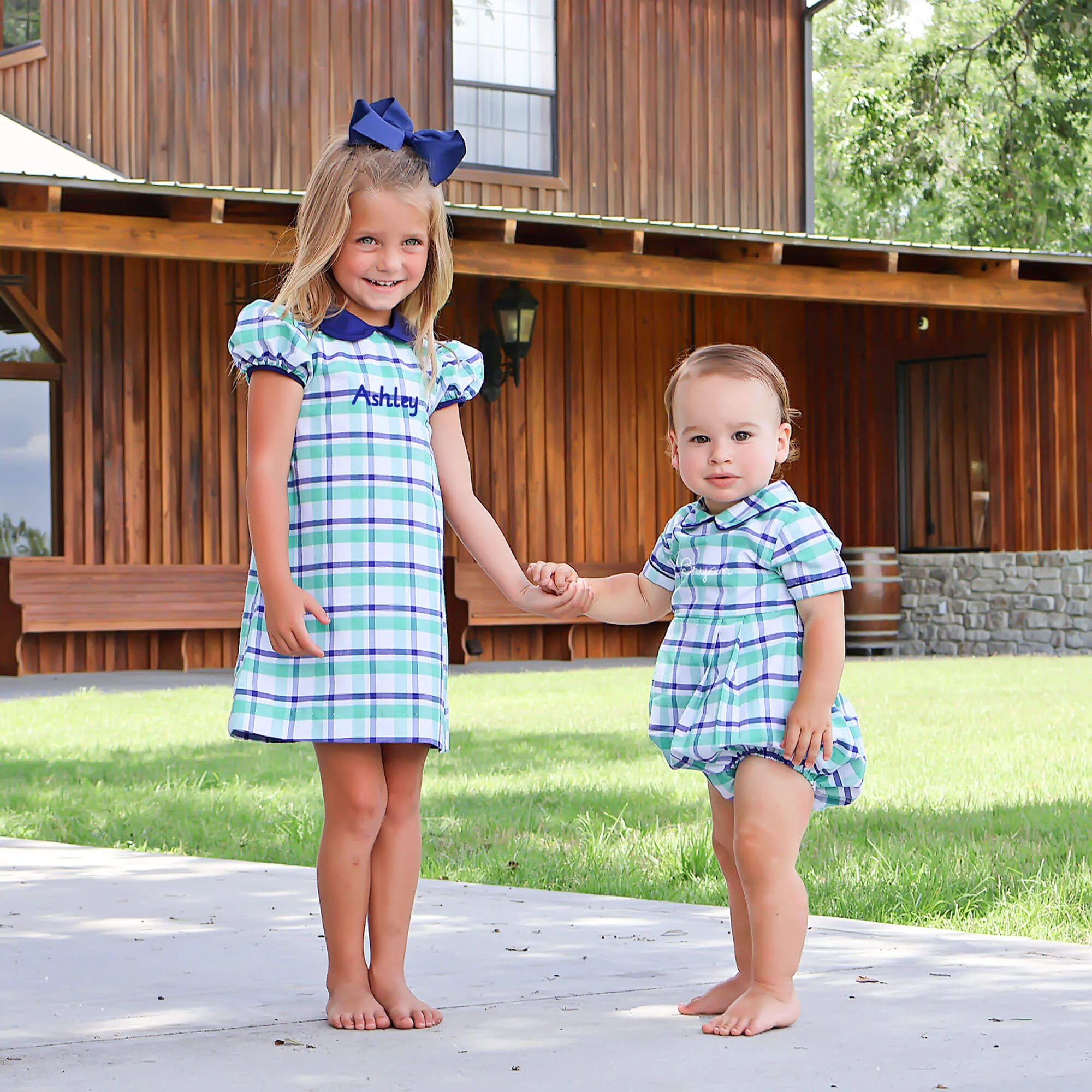 Denver Green Plaid Sally Dress - Image 3