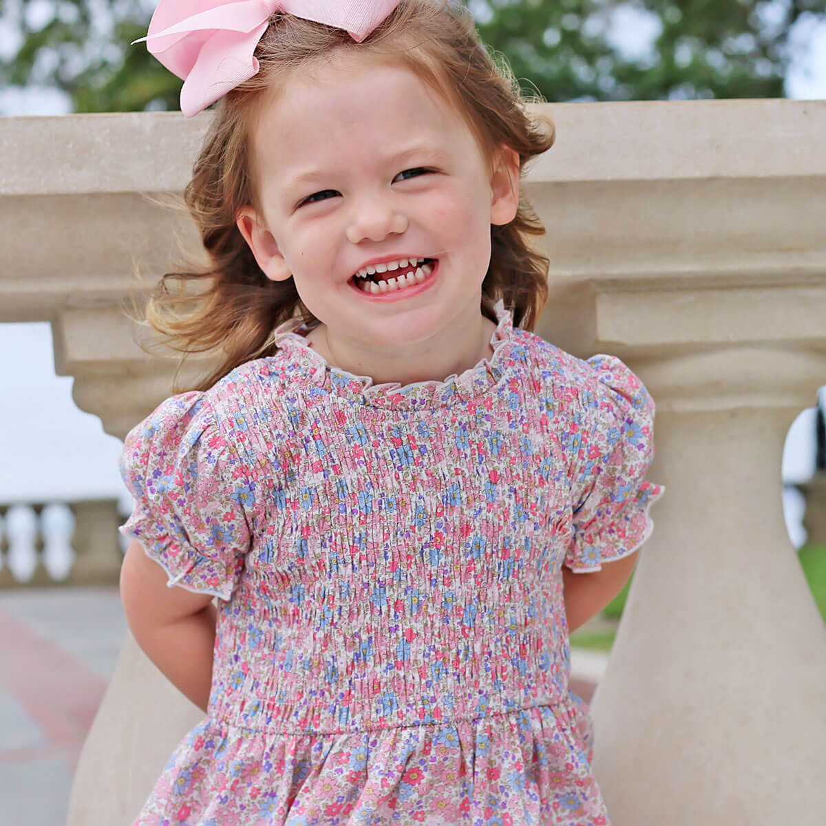 Flowers in Paris Smocked Ariella Dress - Image 2