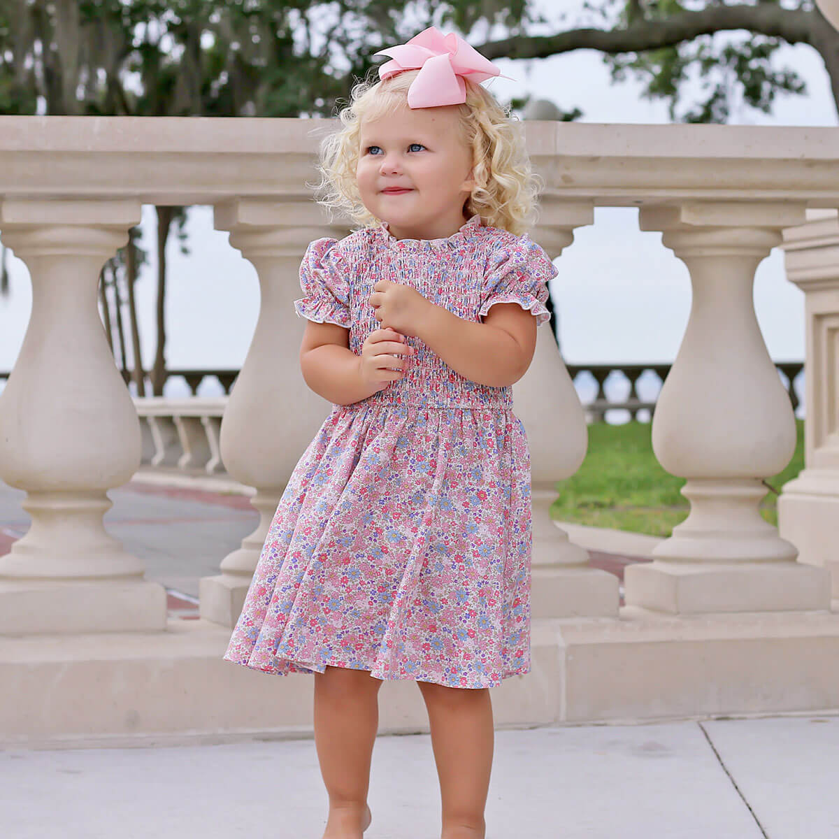 Flowers in Paris Smocked Ariella Dress - Image 5