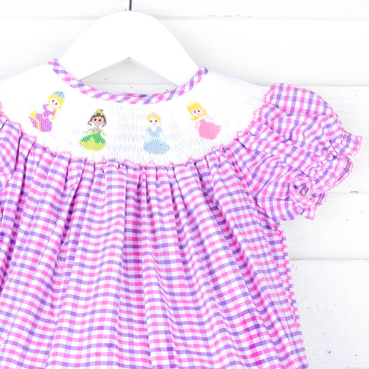 Princess Friends Smocked Pink & Purple Bubble - Image 2
