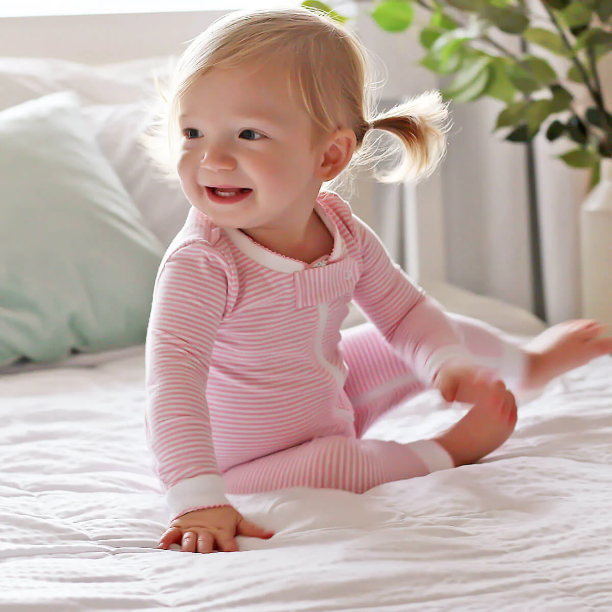 Pink Stripe Zip Sleeper - Image 3