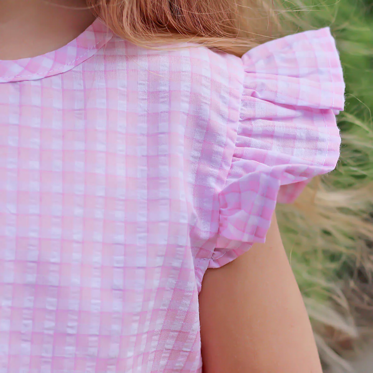 Light Pink Plaid Anna Dress - Image 7