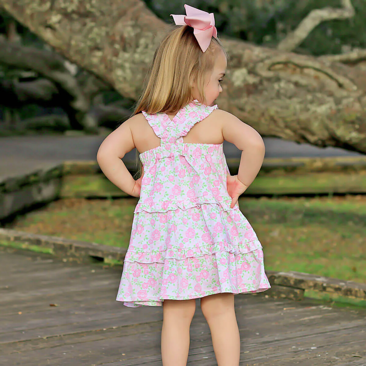 Pink Floral Callie Tiered Dress - Image 4