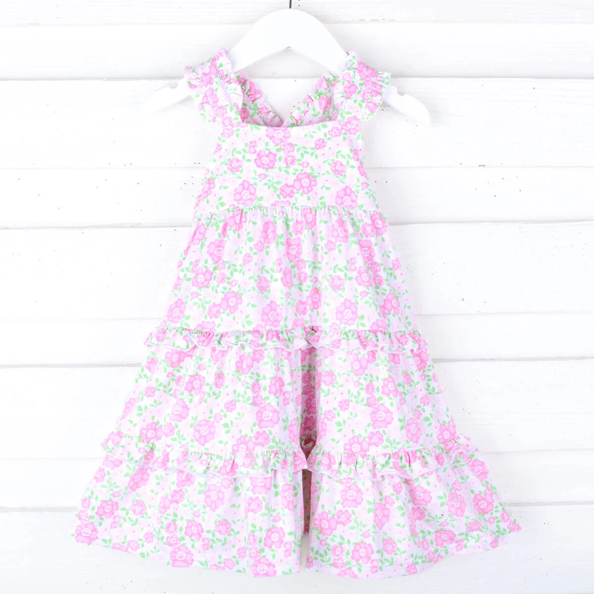 Pink Floral Callie Tiered Dress - Image 7