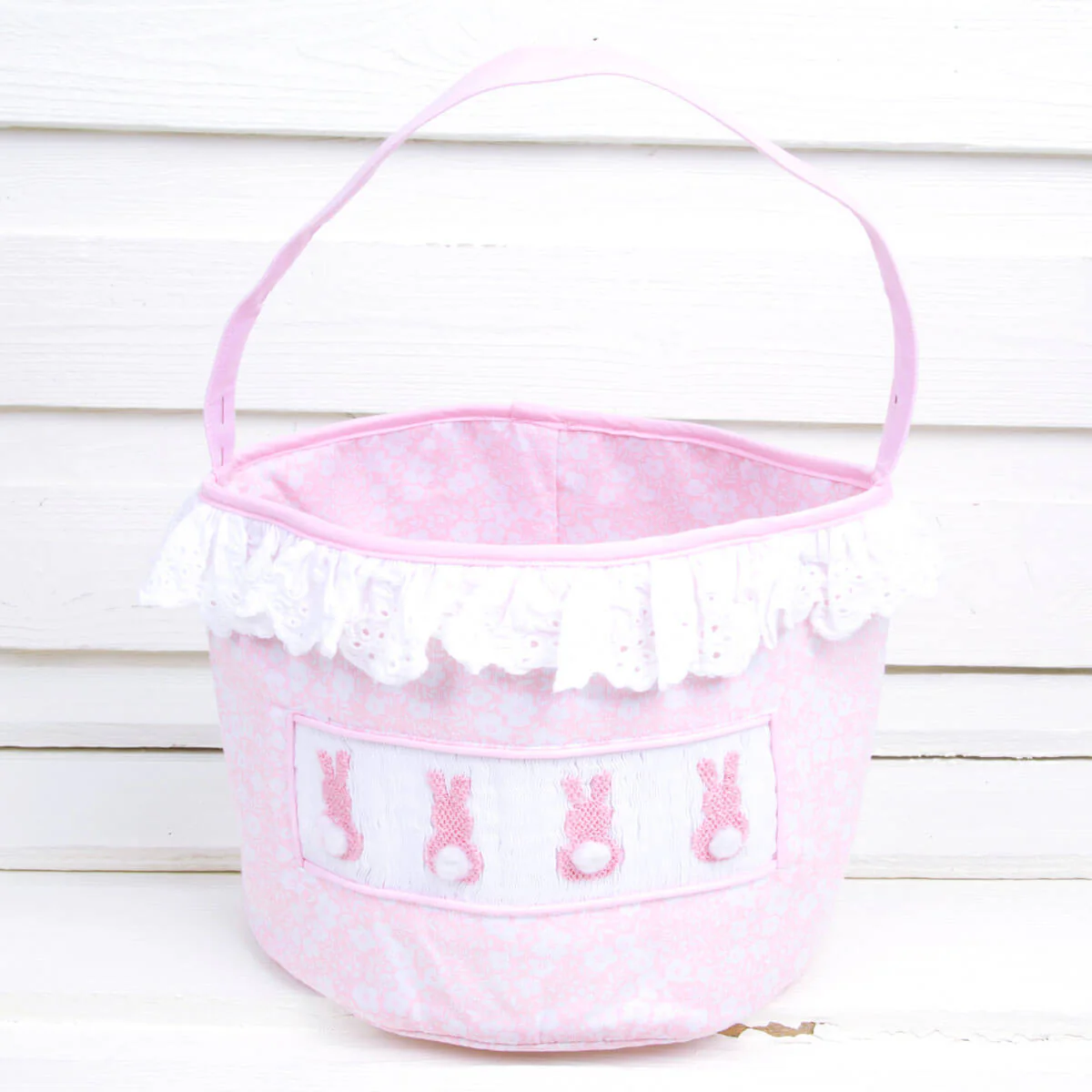 Pink Floral Easter Basket - Image 2