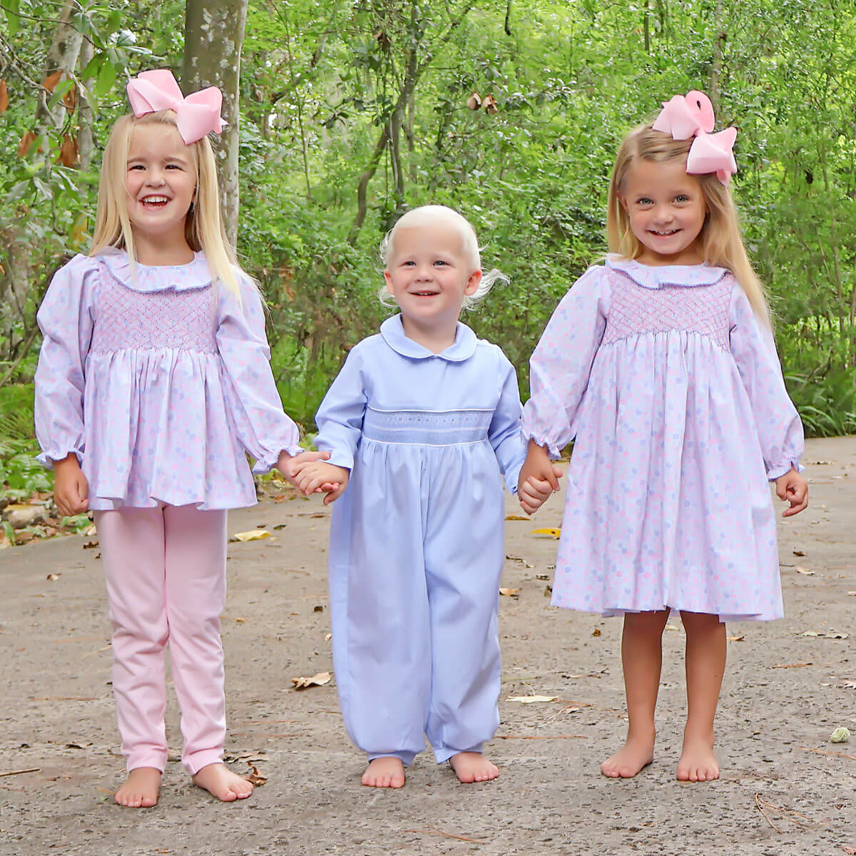 Pink Floral Geo Smocked Collared Dress - Image 7