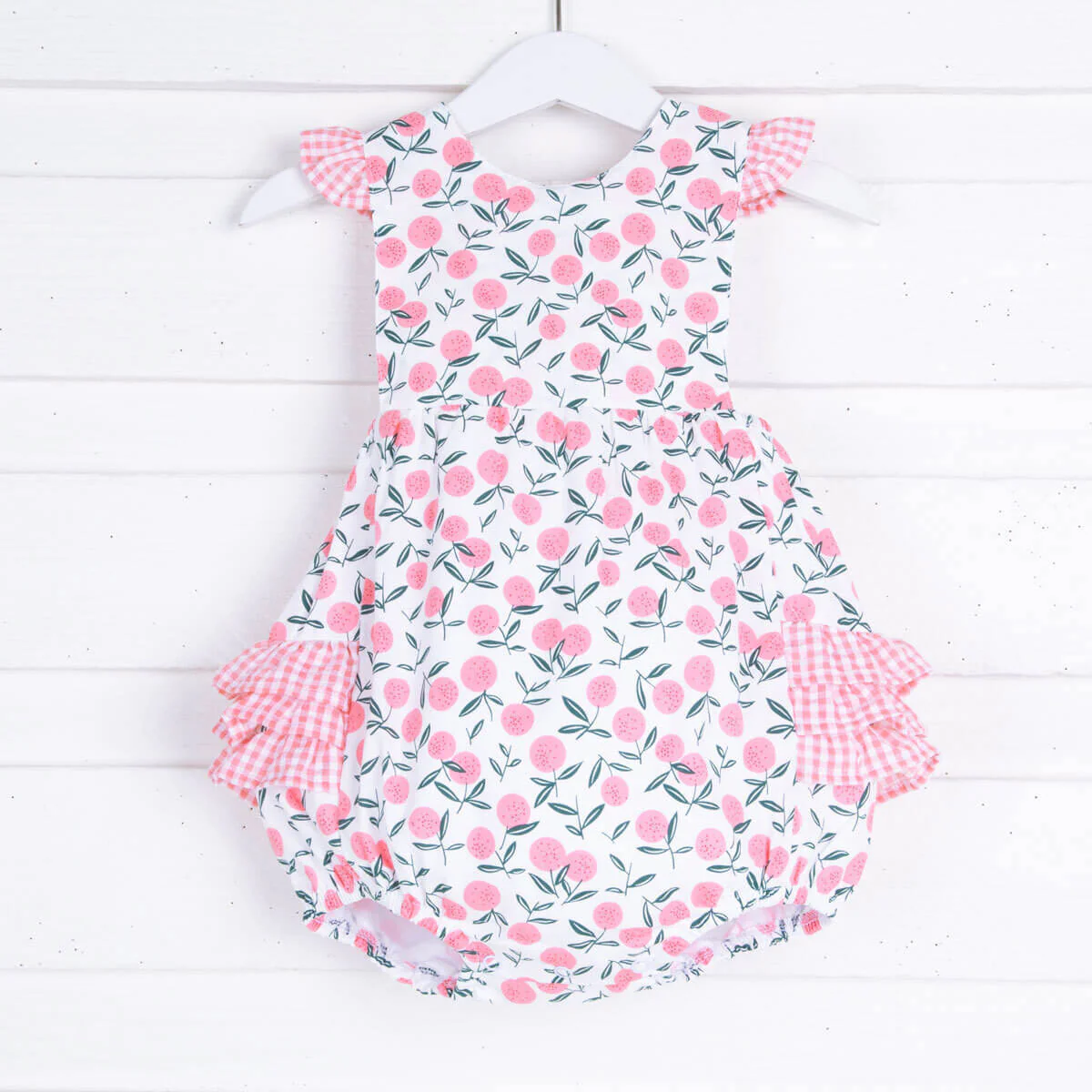 Pink Fruit Print Ruffle Bubble - Image 2