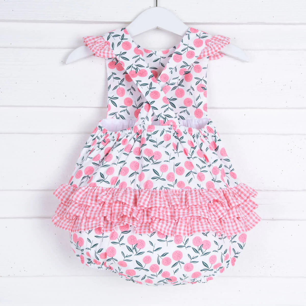Pink Fruit Print Ruffle Bubble - Image 3