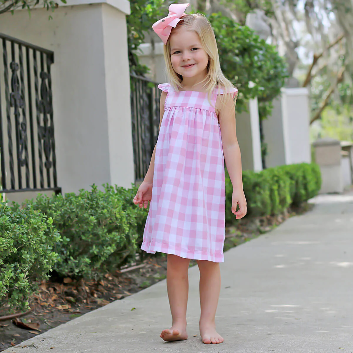 Pink Check Amy Dress - Image 4