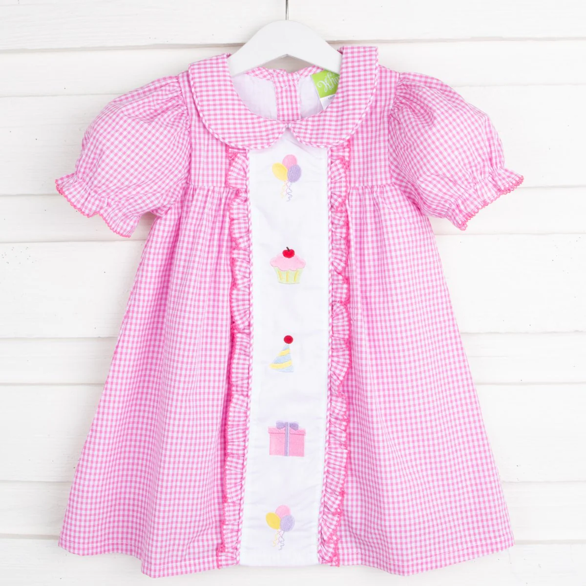 Center Embroidered Birthday Pink Dress