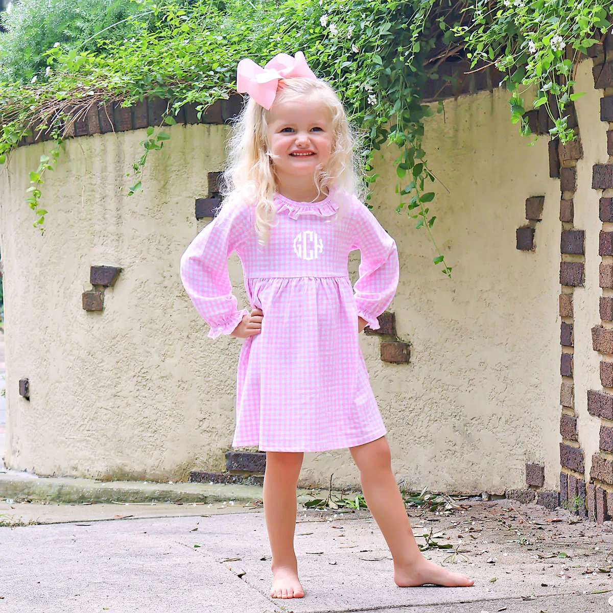 Pink Gingham Eden Dress - Image 2