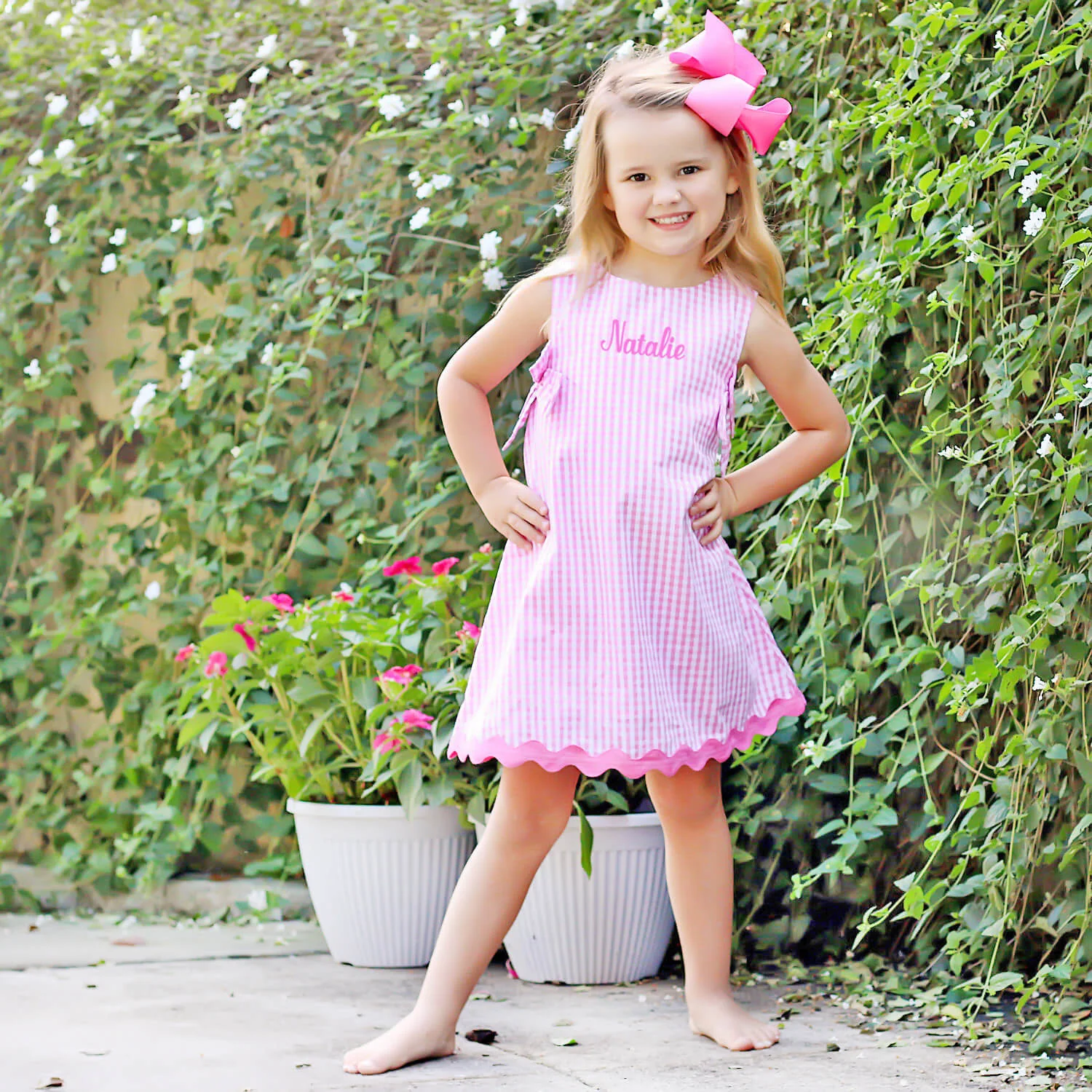 Pink Gingham Eleanor Dress - Image 4