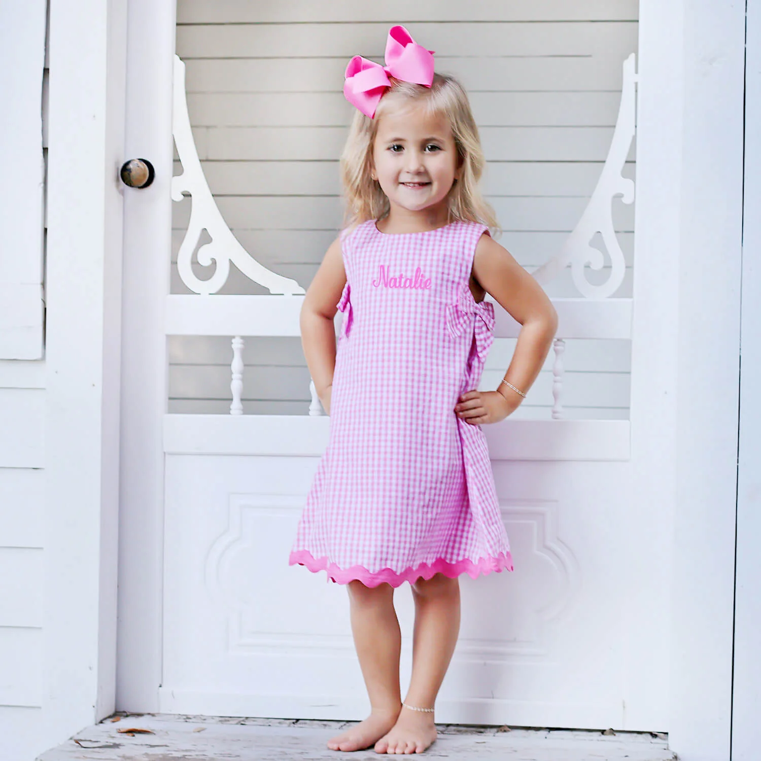 Pink Gingham Eleanor Dress - Image 6